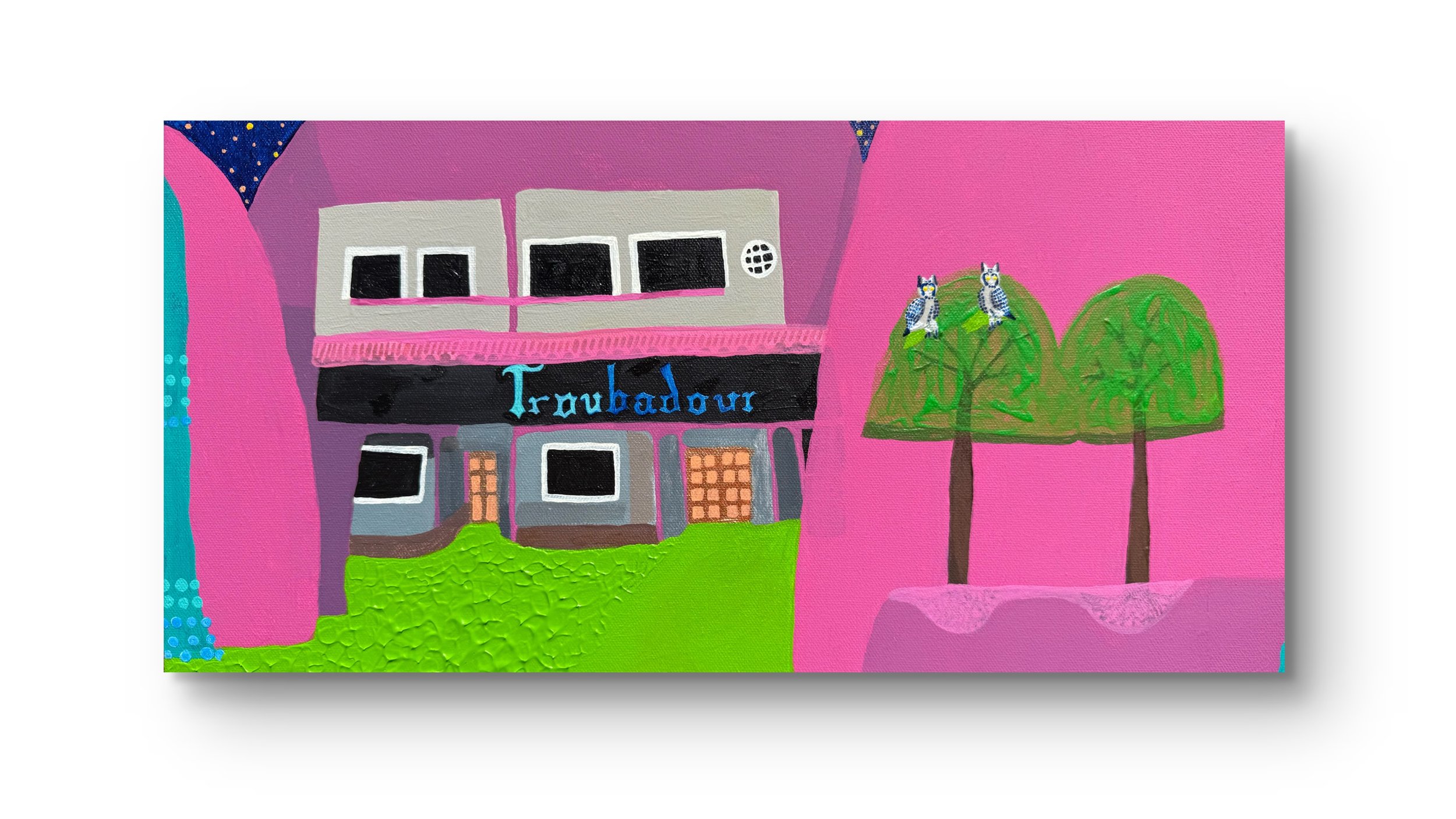 Troubadour,  2026, acrylic on canvas, 20″x10″