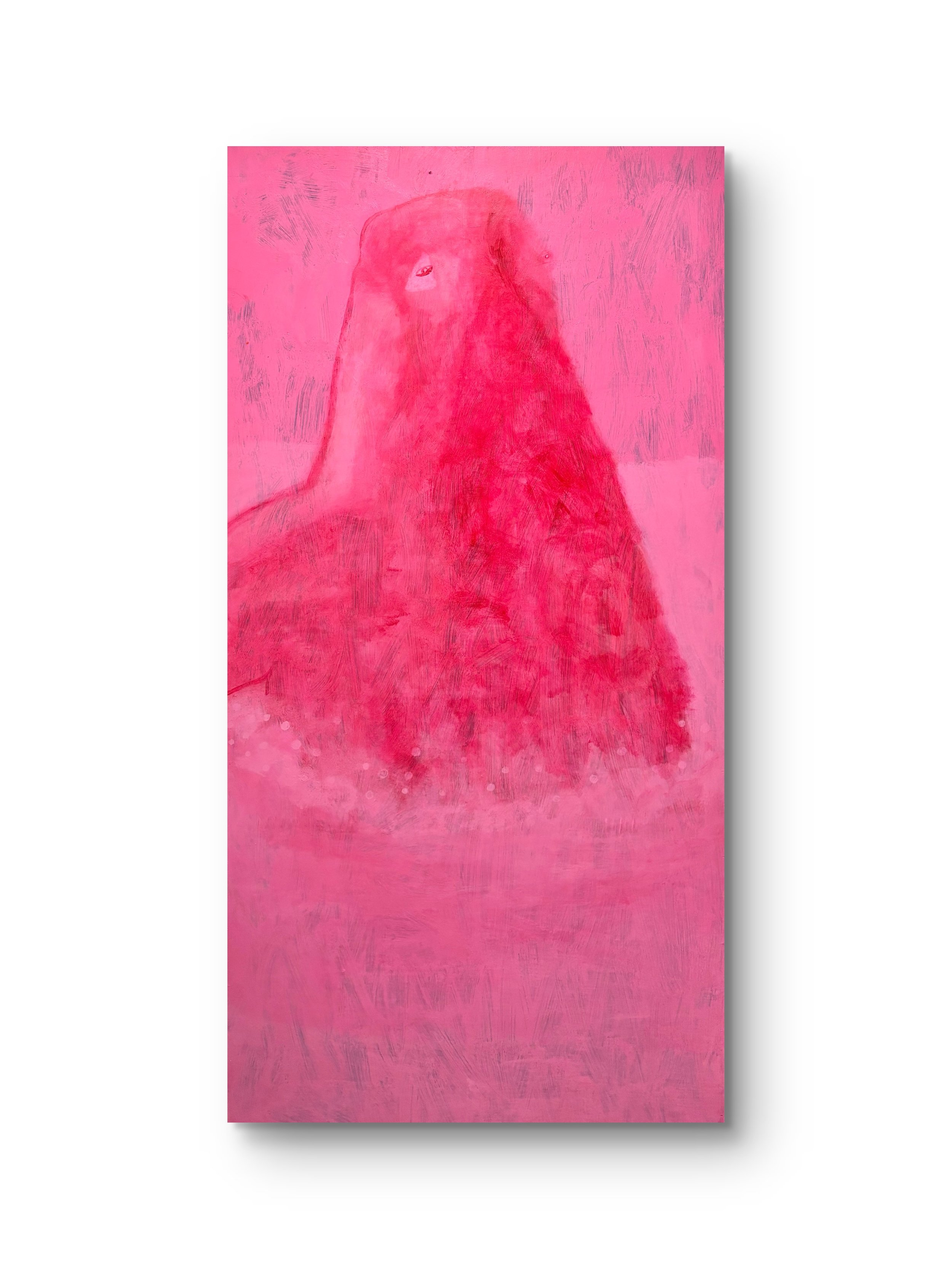 Whale calls, 2024, acrylic on wood , 48″x96″