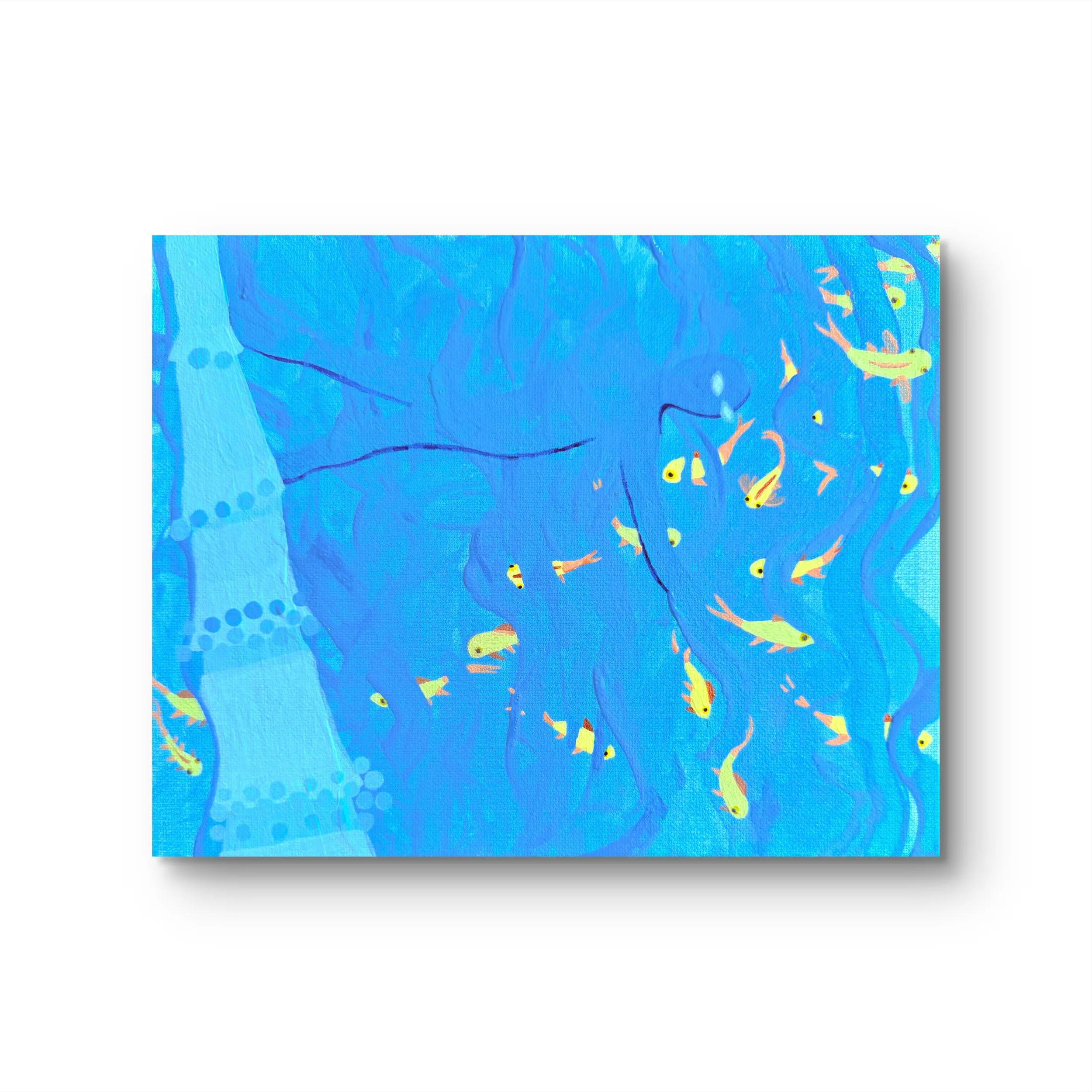 Flowing, 2026, acrylic on canvas, 10″x8″