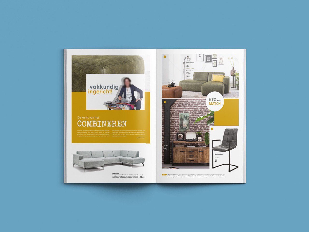 Voor Wagenmans Wonen uit Lemelerveld maakte ik meerdere krantenlayouts, waarbij ik teksten en foto's combineerde met bestaande stijlelementen voor een professionele uitstraling die bij meer dan 10.000 huishoudens terechtkwam.