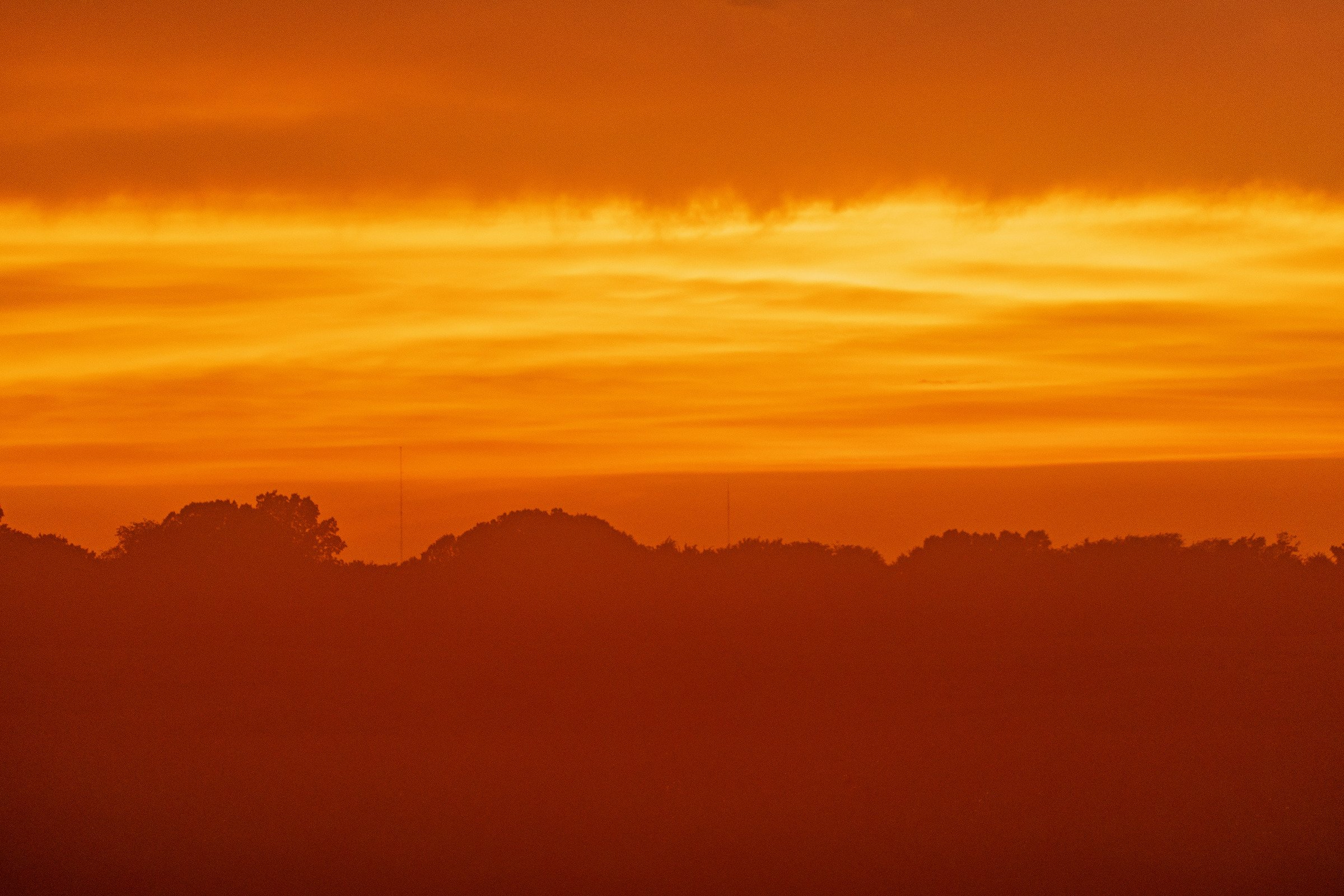 Ombre Sunset under Threatening Storms