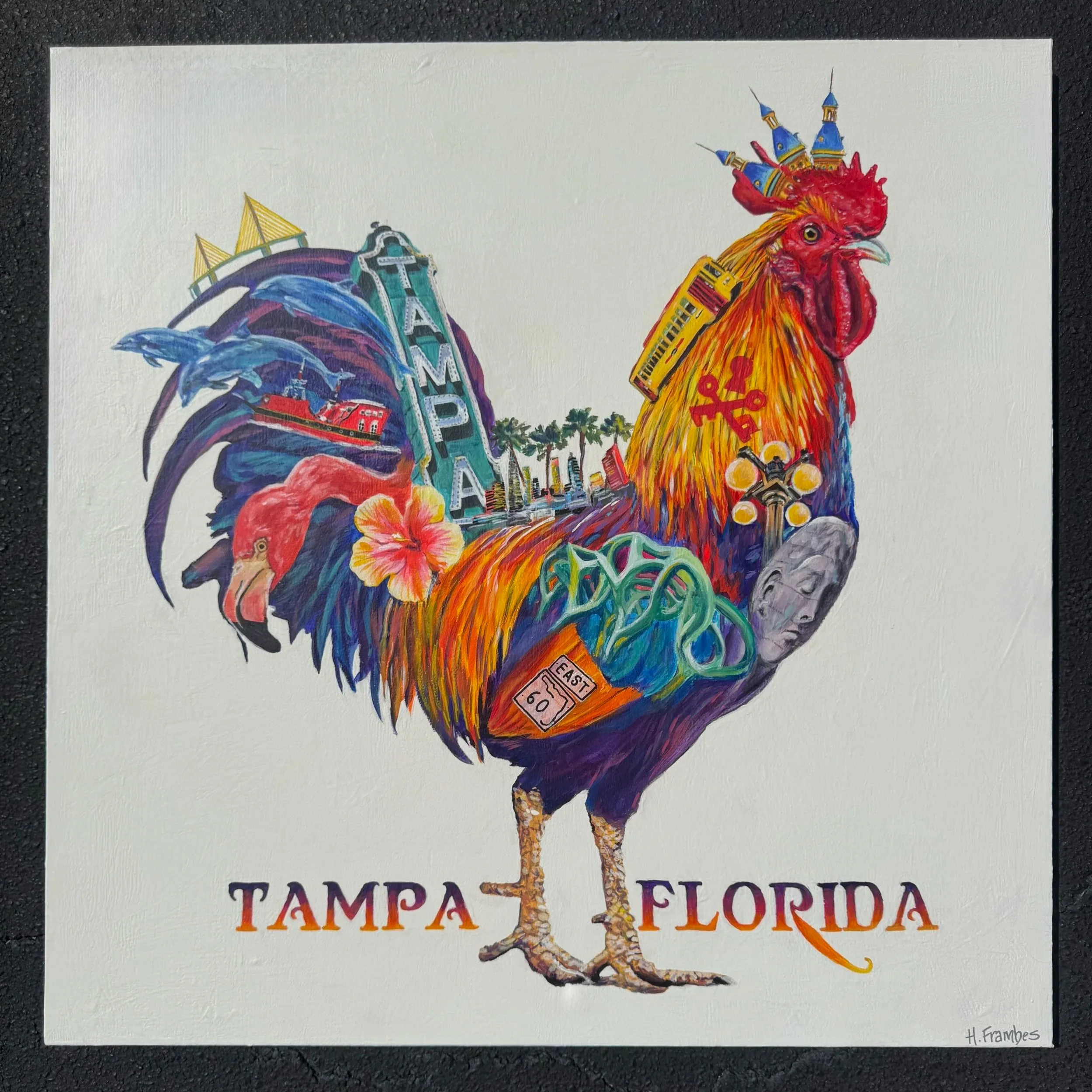 Tampa Tails and Tales, design created for merch for the Tampa Bay Arts Passport Program