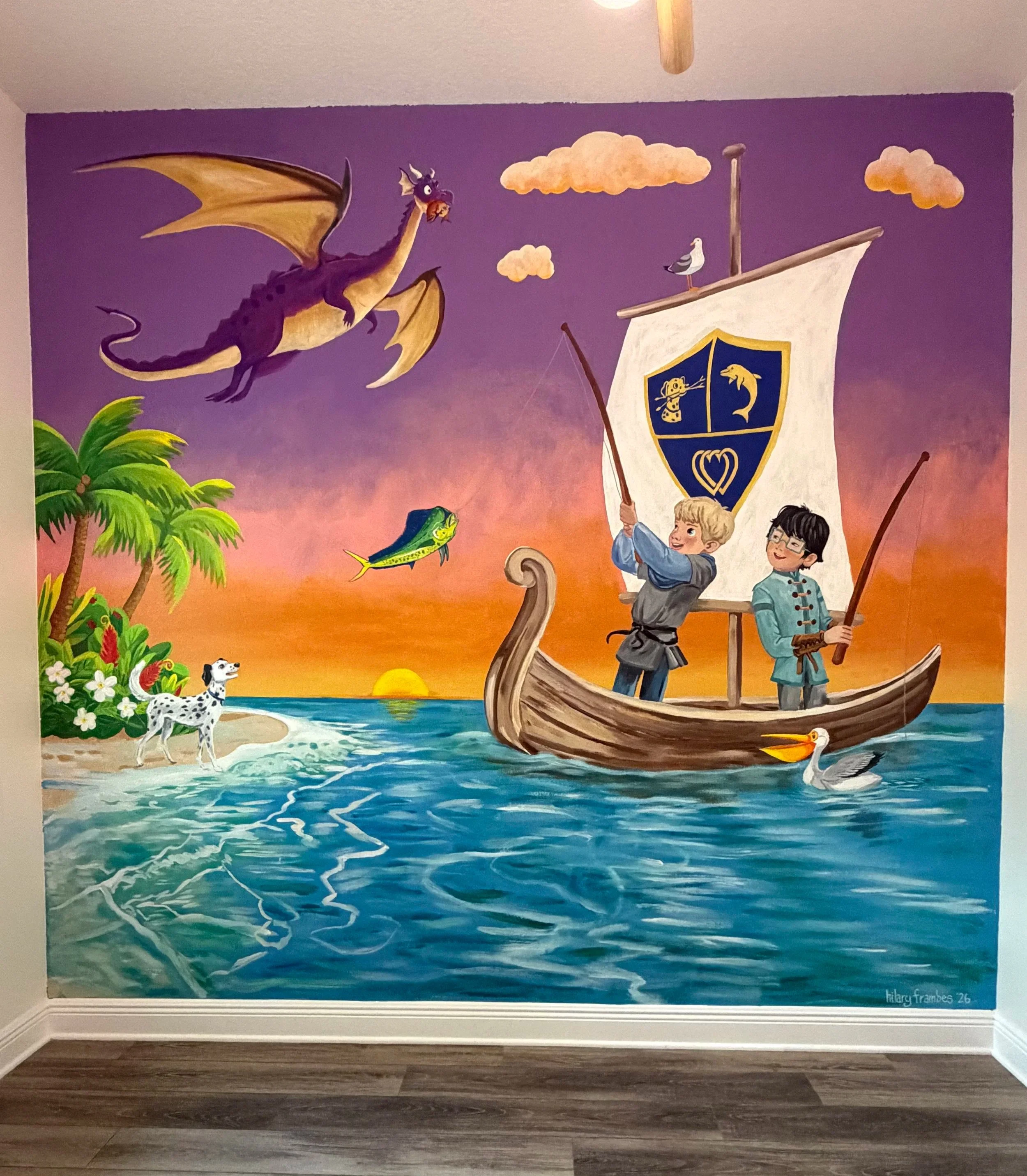 Sterling Knight mural for a private residence - April 2026

