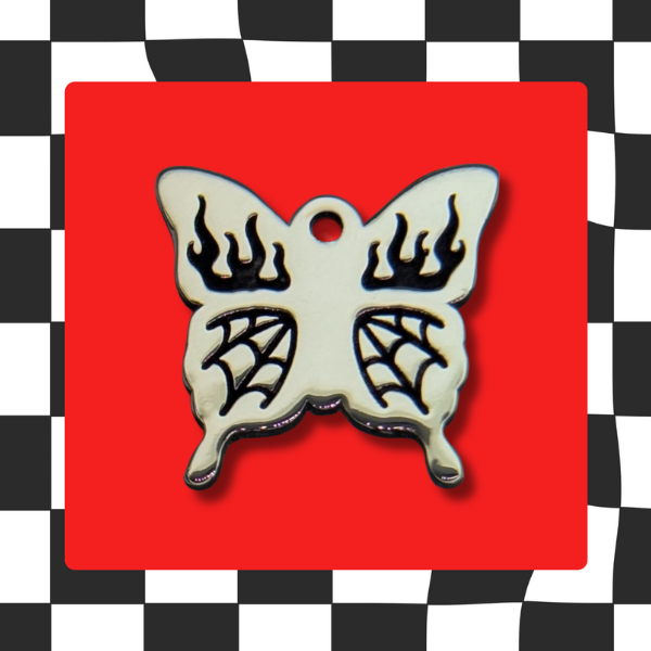 Flamed Butterfly Charm