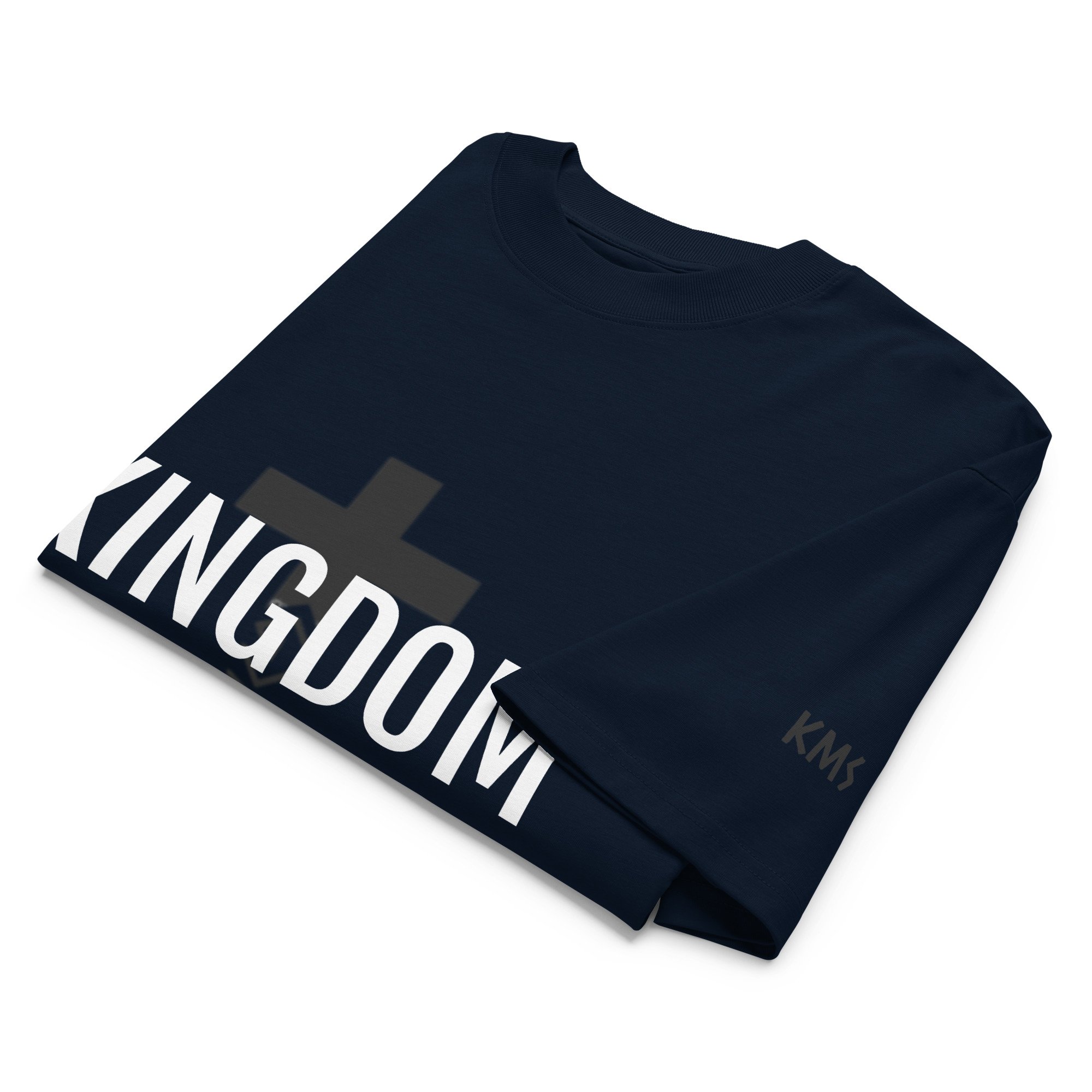 unisex-organic-oversized-high-neck-t-shirt-french-navy-front-683cd268645f1.jpg