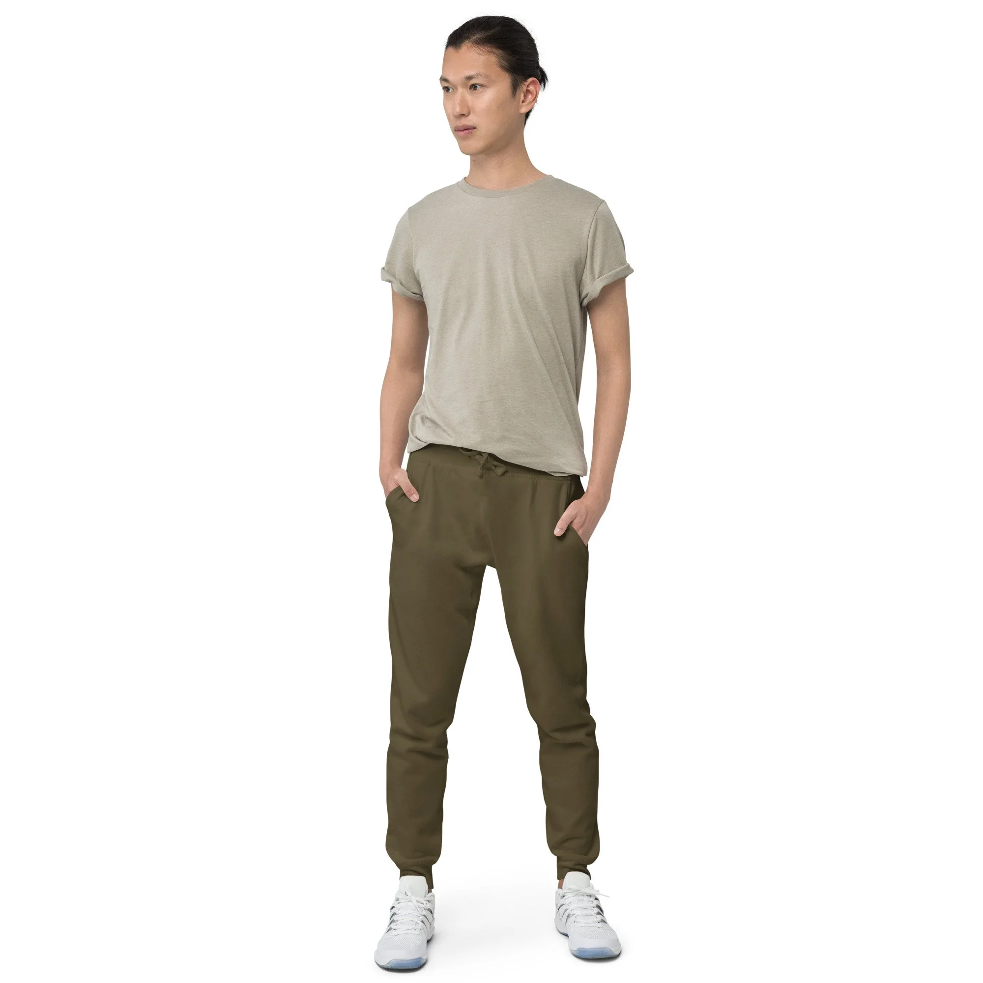 unisex-fleece-sweatpants-military-green-front-683d16095536e.jpg