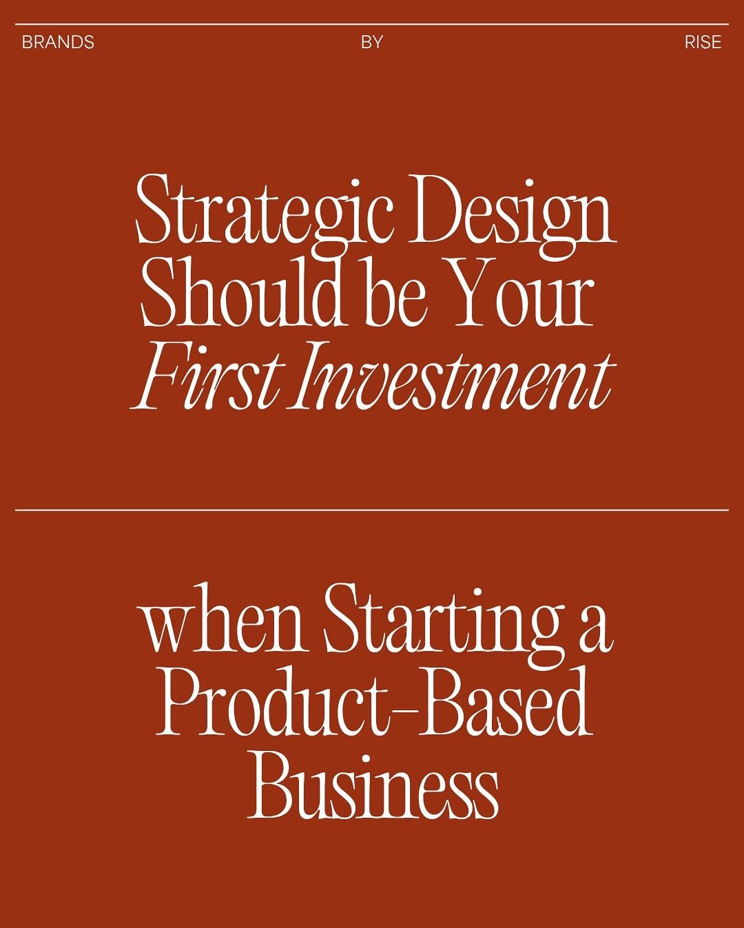💡 Investing in Strategy &amp; Design First: The Key to Brand Success 💡

When starting a brand, it's easy to focus on the product itself, but strategy and design should be your first investment. 📊

In our latest case study with a pre-teen girls&rsq