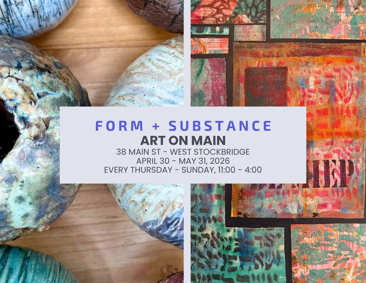 We are busy finalizing details for our joint show.  Hope to see you in May.