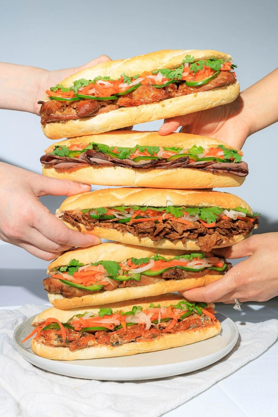 Gather your friends and enjoy a variety of irresistible Vietnamese sandwiches for a quick treat. 🌿 #BanhBo #NewarkEats #VietnameseCuisine #BanhMiMagic #QuickBite
