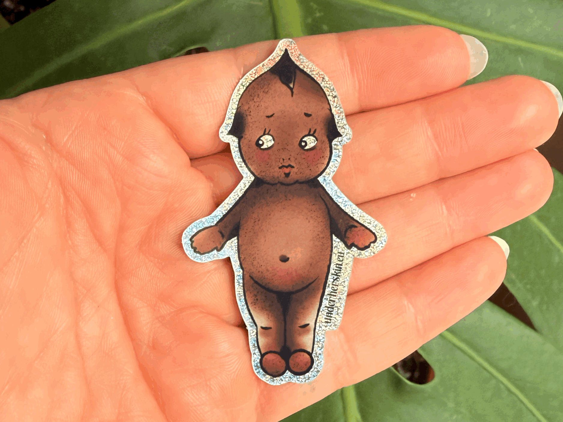 Glitter Kewpie Sticker