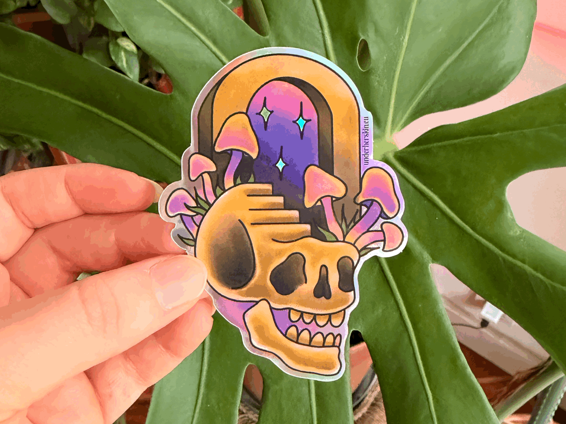 Mushroom Skull Portal Sticker
