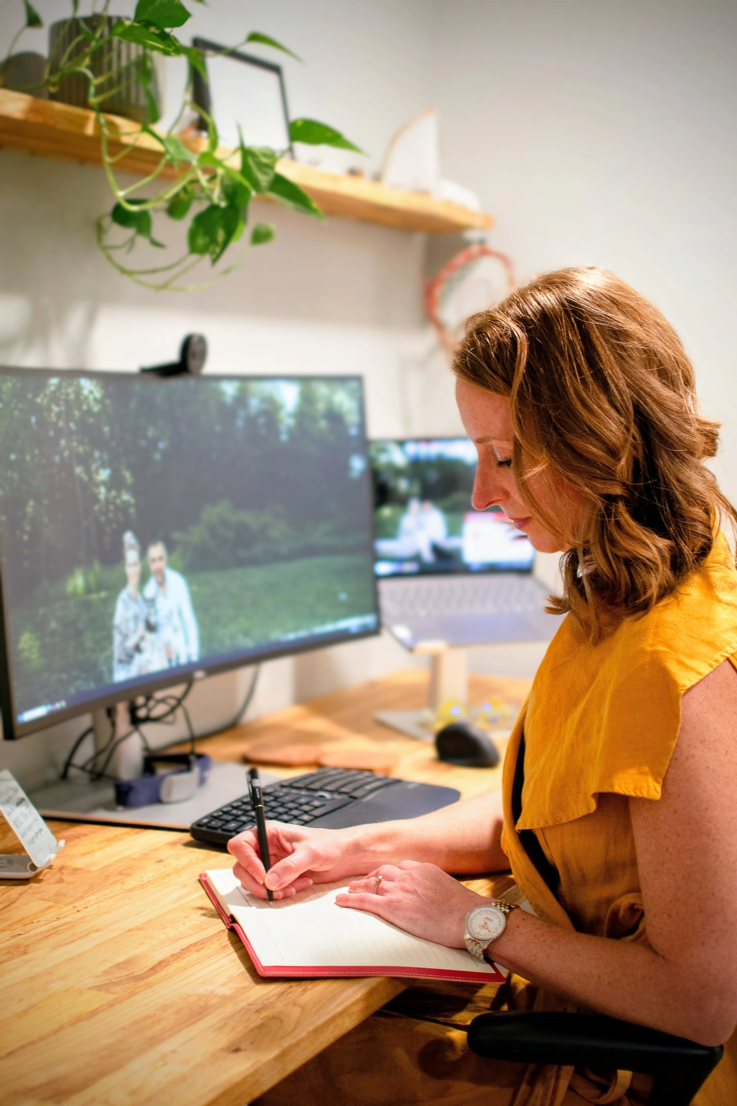 Jennifer Peace-Hall preparing client sessions and holistic wellness programs at HAOMA CO. Holistic Health.