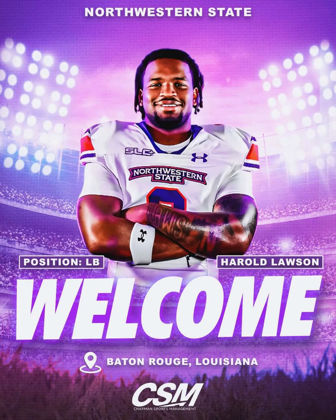 Welcome Harold Lawson (@harold_lawson56) to the Chapman Sports Management family!