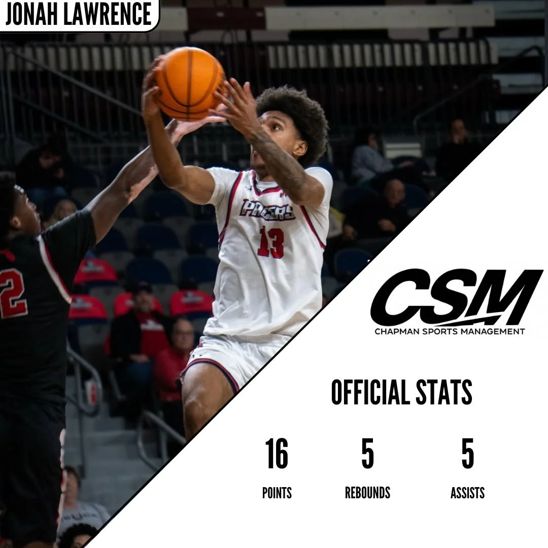 Congratulations to Jonah Lawrence on a great all around game in a win over Flagler. Jonah finished with 16 points, 5 rebounds, 5 assists, 2 blocks, and a steal. 

📸: @dvy_visuals