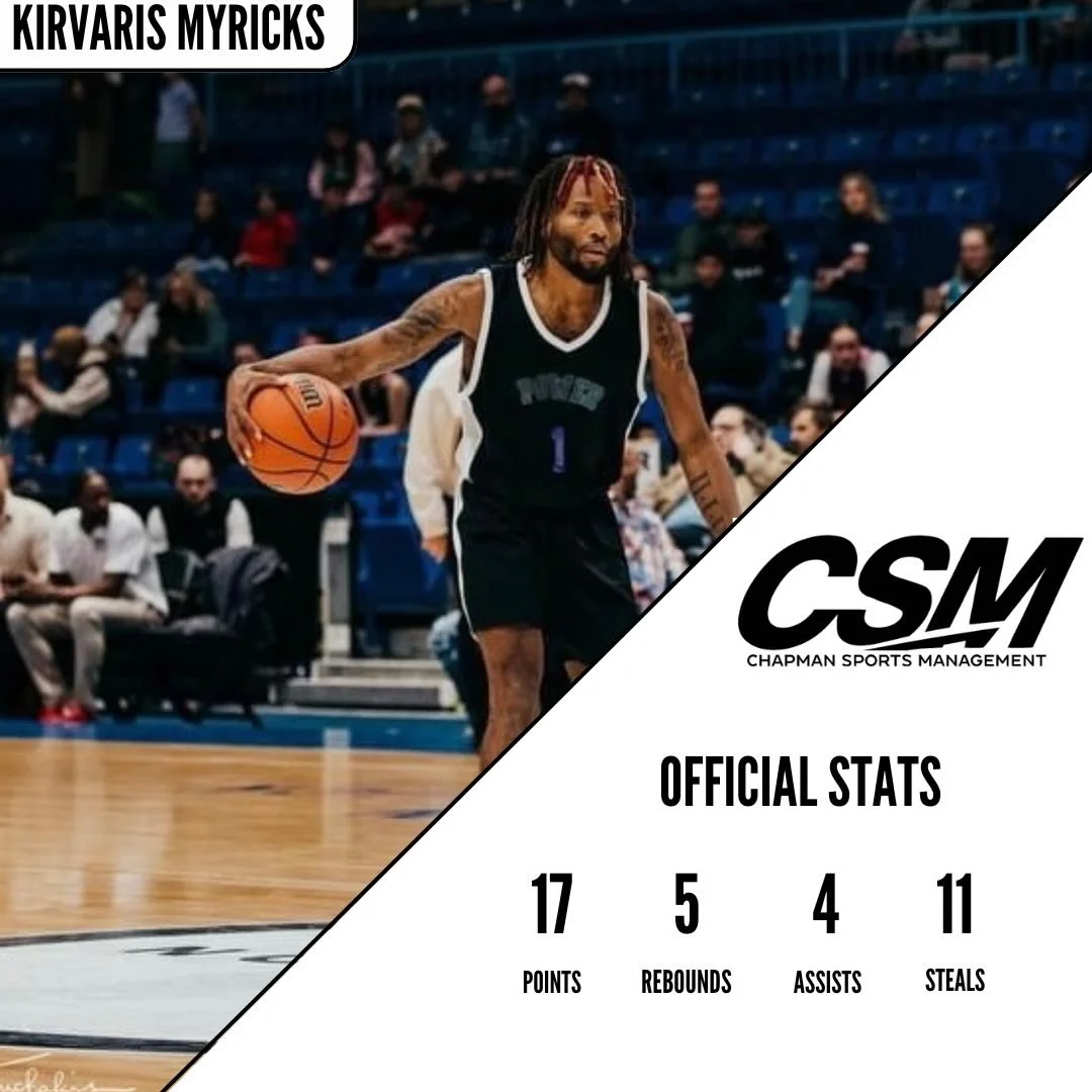 Congratulations to KirVaris Myricks on another great game in the Yunnan Cup. KirVaris finished the game with 17 points, 5 rebounds, 4 assists, and 11 steals. Great game KV!