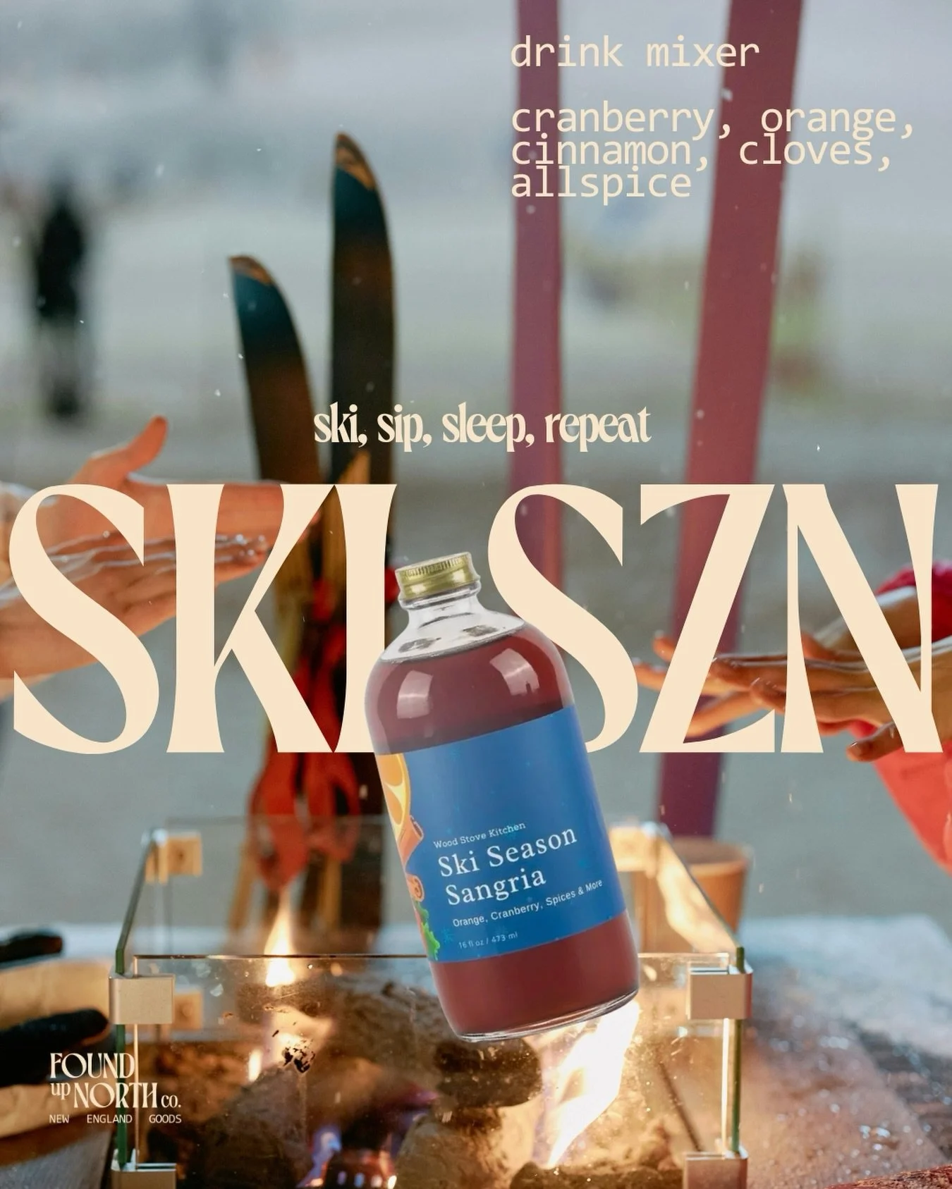 Ski Season Sangria🍷❄️🎿 the perfect thing to bring to the ski house 

#localgoods #drinks #newengland #smallbusiness