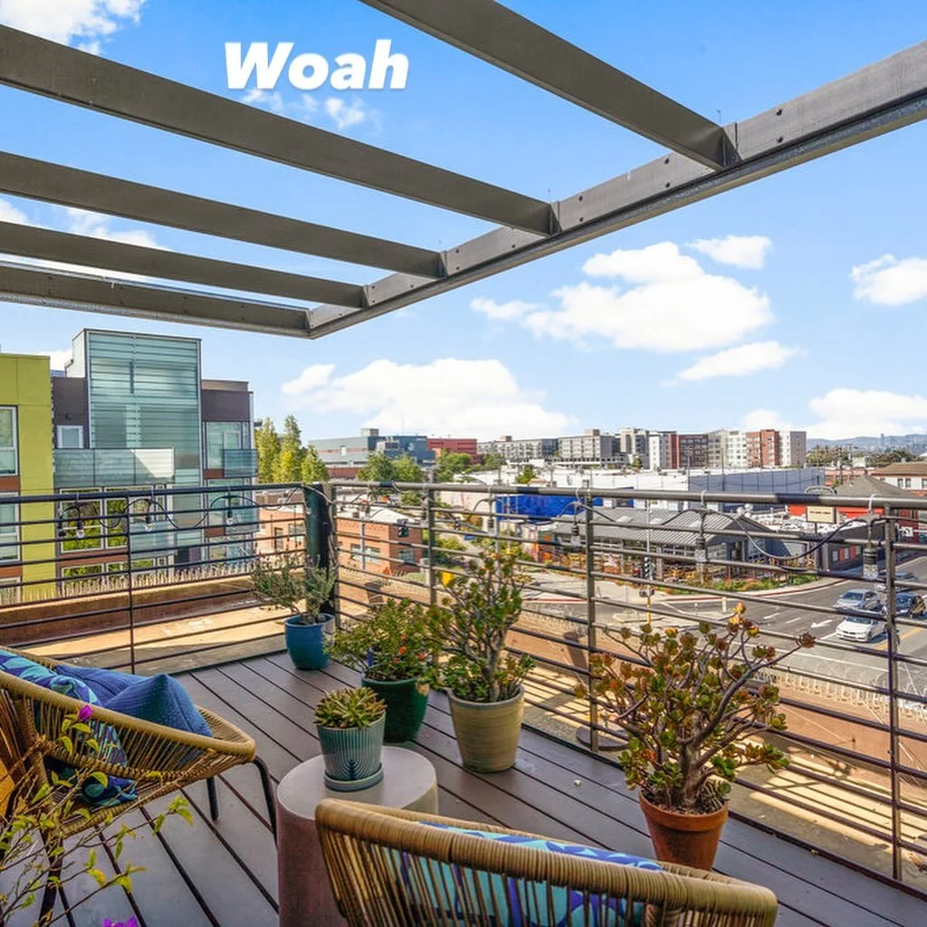 So. Many. Woahs! 
Emeryville has some cool lofts, but this primo penthouse is in a league of its own and dressed to impress. 
Rare corner unit ✅ 
San Franciso and Bay views ✅ 
Floor-to-ceiling windows ✅ 
Dizzying ceiling altitude ✅ 
Private sky-deck 