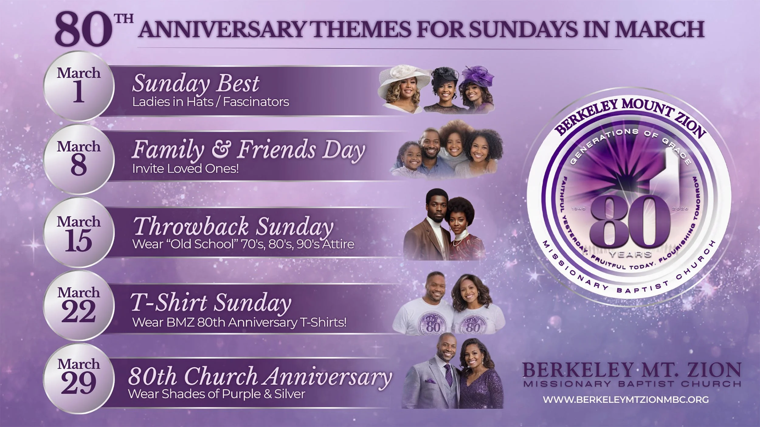 80th Theme sundays