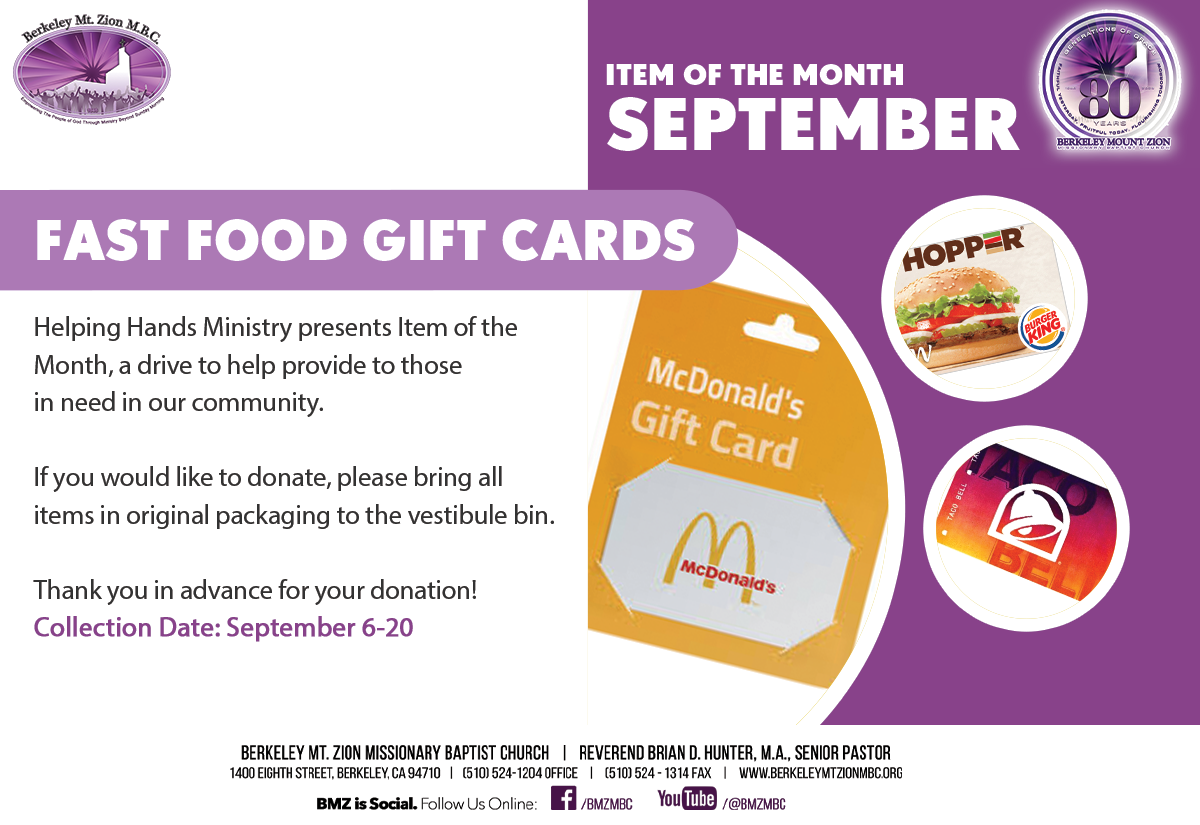 Helping Hands Item of the Month
