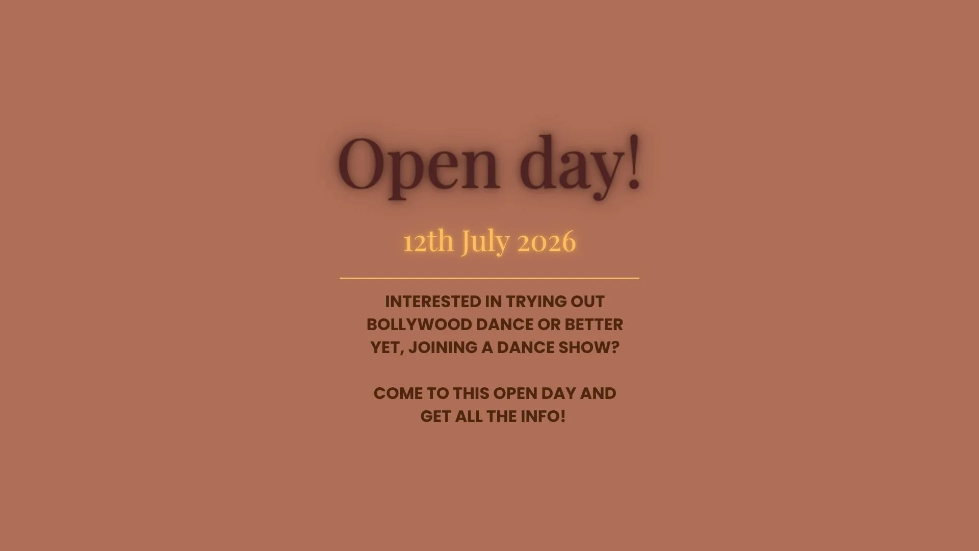 OPEN DAY : Sunday 12th July | 13.30 - 14.00 | Rotterdam