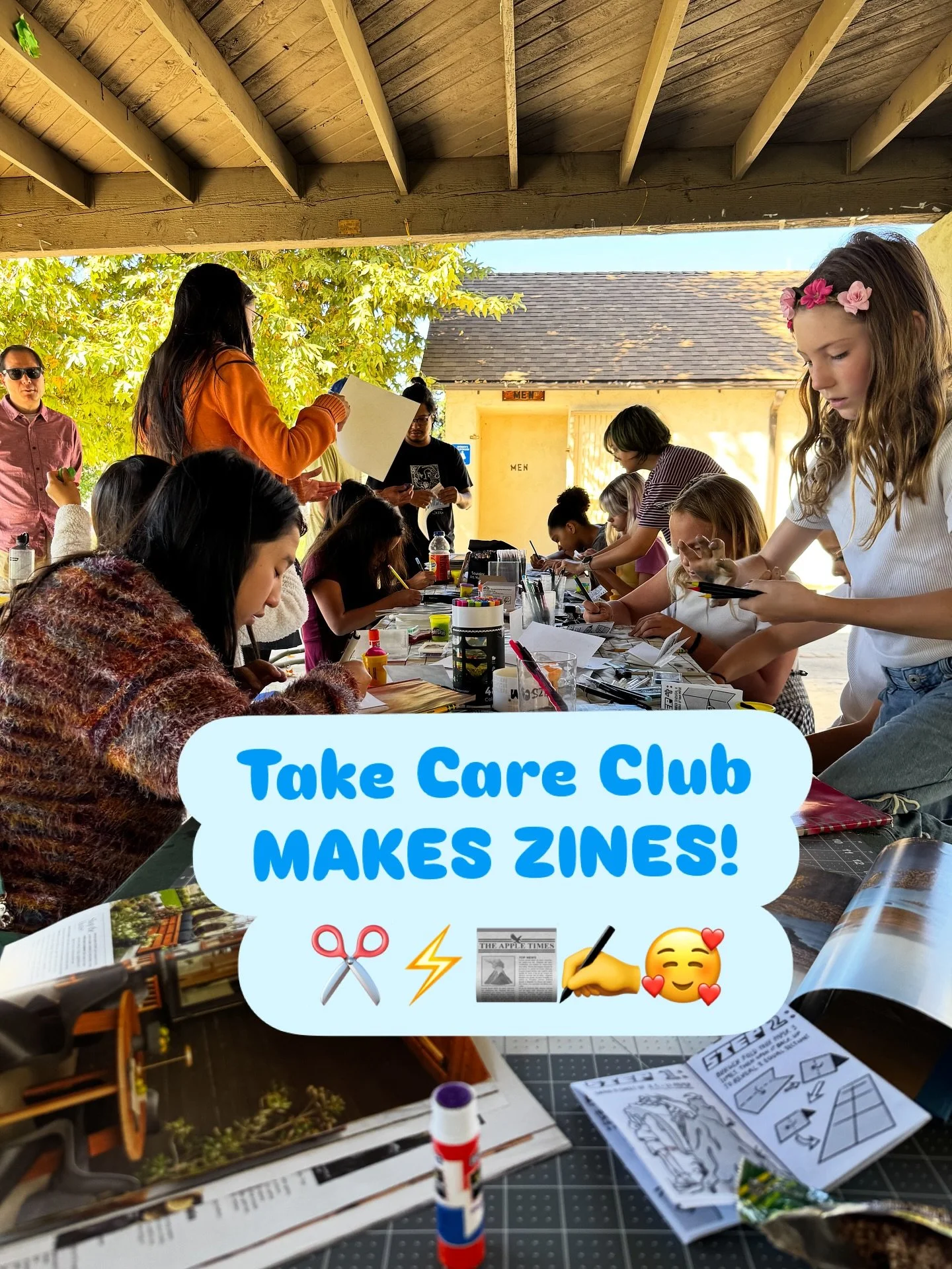 What an awesome Zine Day! Huge thanks to @ajdungo and Brandon Dumais for sharing their creative journey and zine wisdom with us 💥 Everyone brought such cool ideas and an open heart to the table &mdash; we loved seeing you explore and see your ideas 