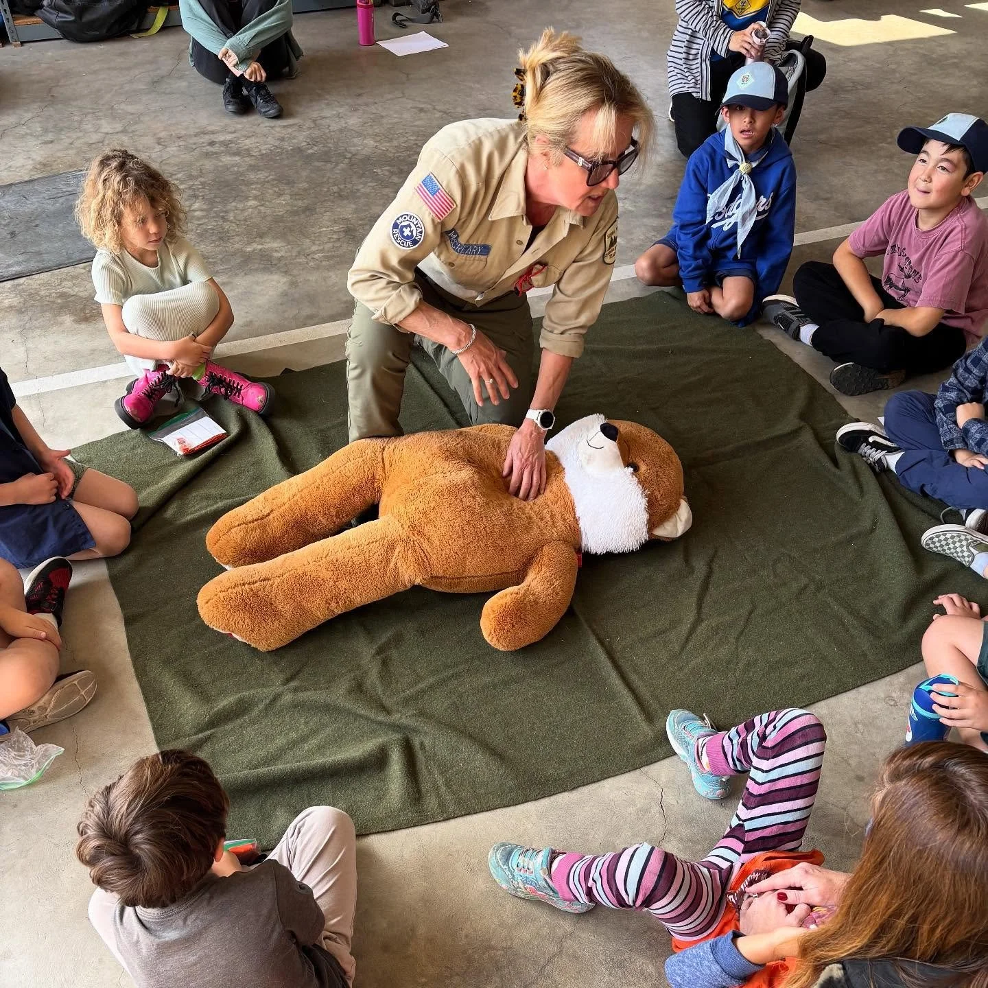 Thank you @sierramadresearchandrescue for leading the Take Care Club kids cohort through a hiking safety and basic first aid and CPR training yesterday. Your work is invaluable and we learned so much about taking care of each other and ourselves in n