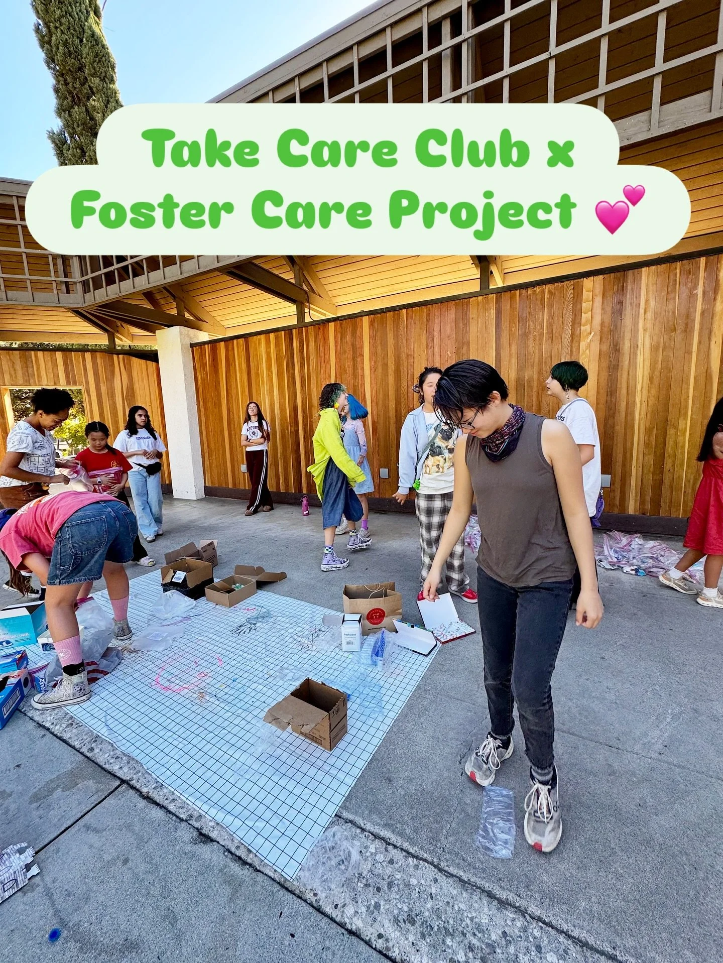 TCC Tweens/Teens: Foster Care Project 💛
This month, the Take Care Club came together to create care kits for children and teens in foster care. Each kit was thoughtfully packed with personal care items, cozy essentials, and handwritten notes of enco