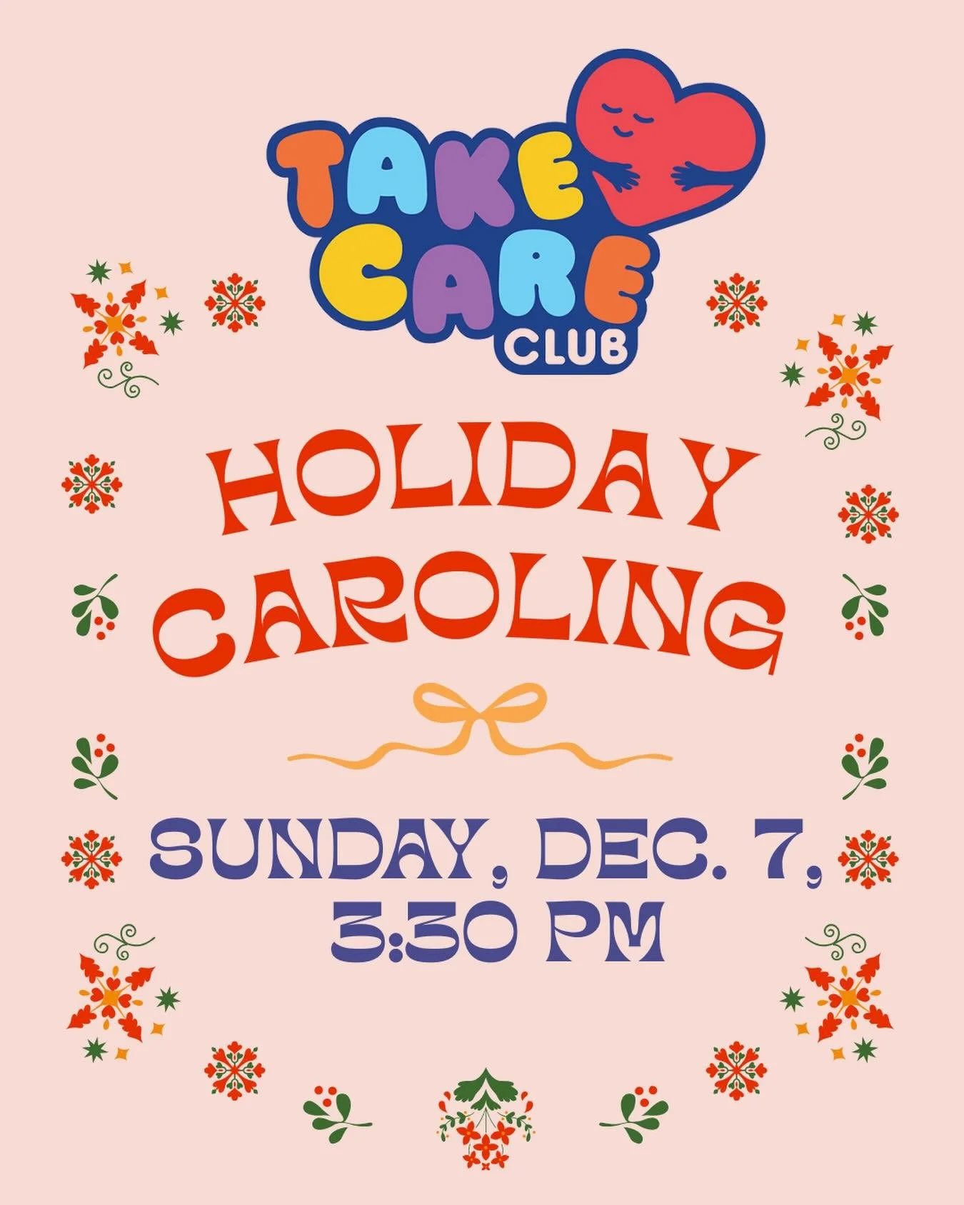 Take Care Club will be joining a local Scouts pack to sing holiday songs at a senior community center in Eagle Rock on Sunday, December 7th, with a 3:30 PM rehearsal, a 4:00 PM performance, and hot chocolate in the community room at 4:30 PM. Come by 