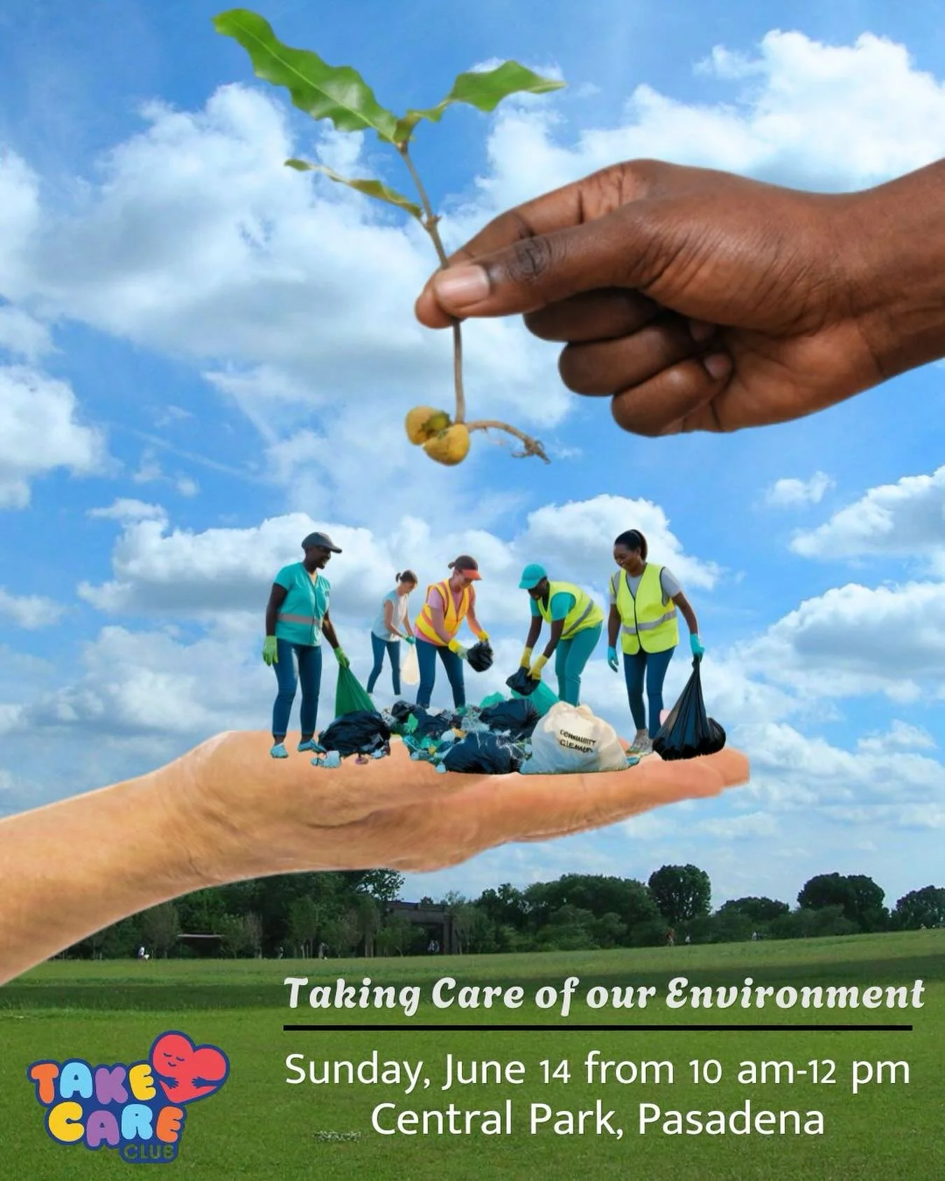 Let&rsquo;s take care of our environment! Join Take Care Club kids and teens on Sunday, June 14 from 10 AM to 12 PM at Central Park in Pasadena for park cleanup, making seed balls, and painting rocks. RSVP through link in bio! Hope to see you there. 