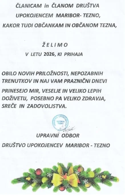 DRUŠTVO UPOKOJENCEV TEZNO