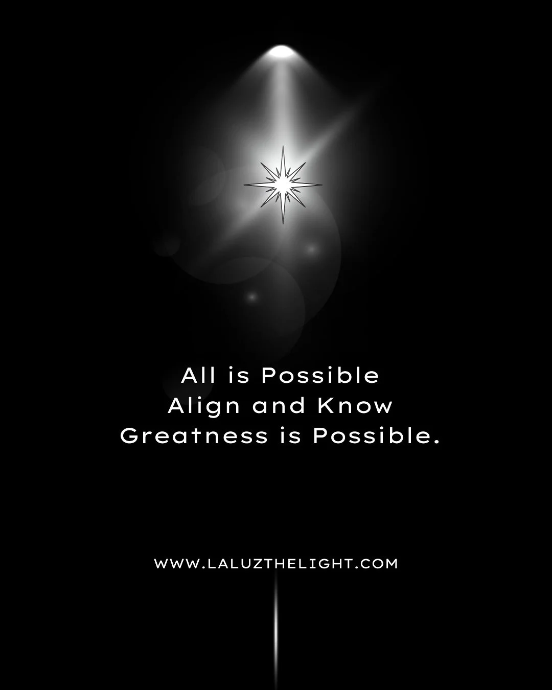First, believe all is possible. Then, align with your truth. Watch as greatness unfolds. 🌟 www.laluzthelight.com

Primero, cree que todo es posible. Luego, alin&eacute;ate con tu verdad. Observa c&oacute;mo se despliega la grandeza. 🌟

#laluzthelig
