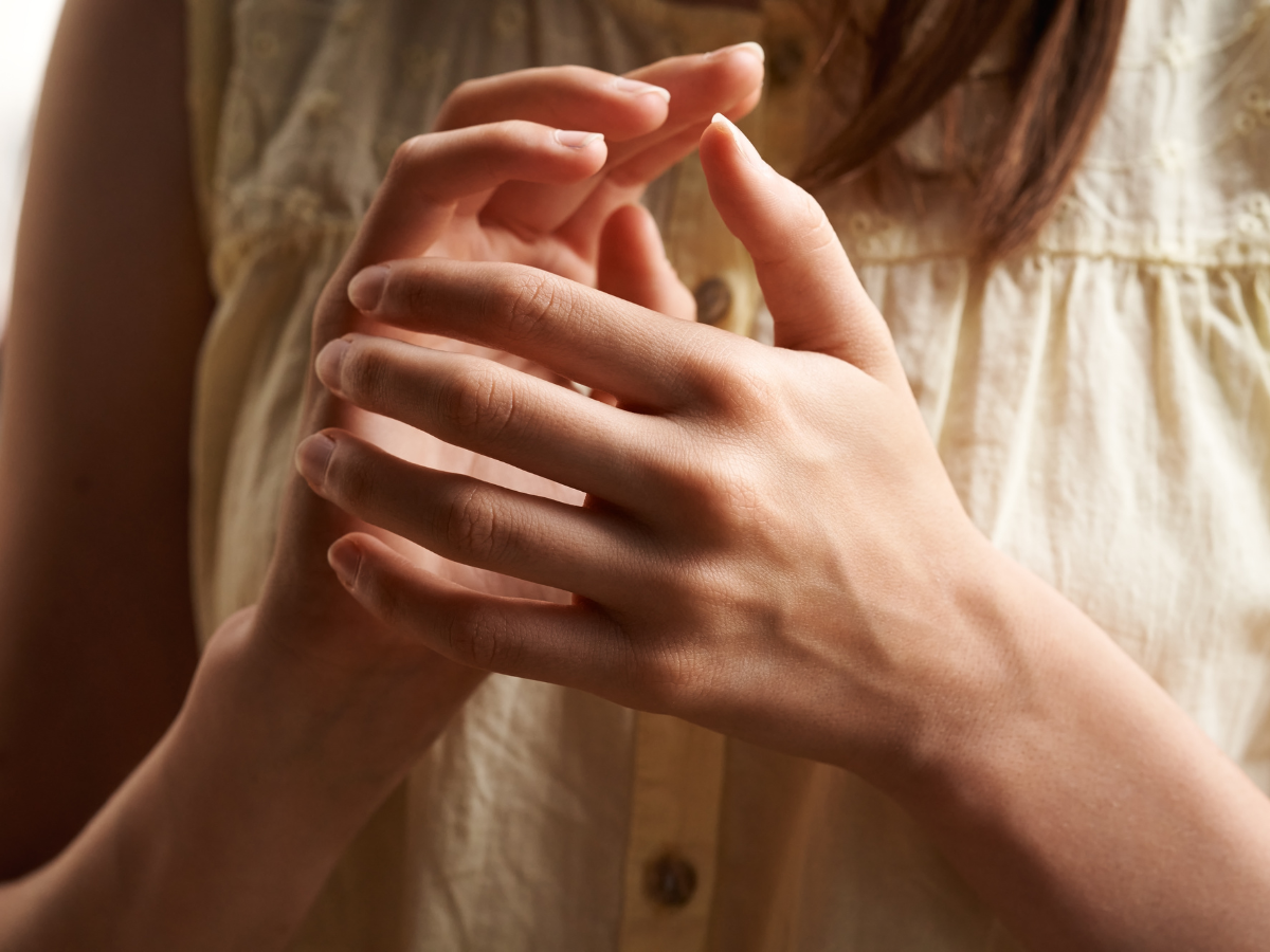 Person during EMDR therapy process