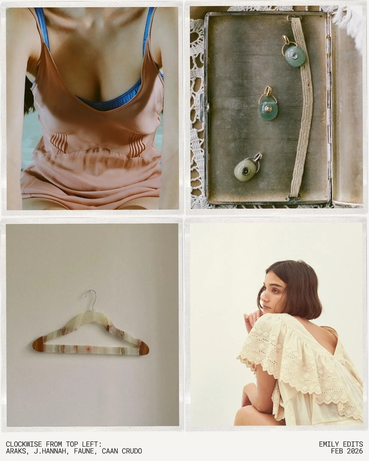 Curated objects from the February Emily Edits journal post at Caravan Style