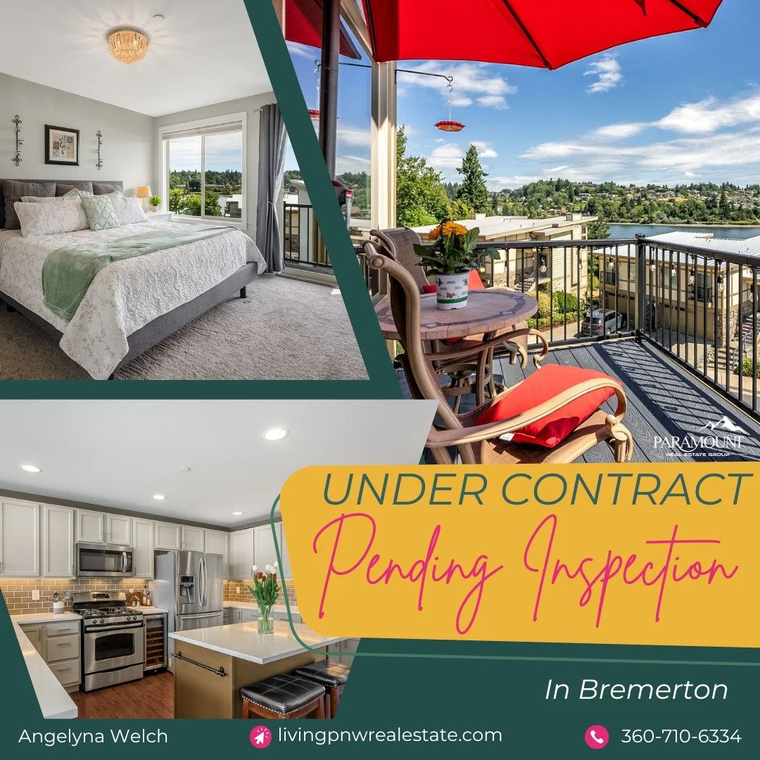 Congratulations to my sellers for getting under contract with a full price offer in the first weekend of being on the market! So happy for your upcoming move to Liberty Lake! #relocate #waterviews #bremertontownhome @paramountre