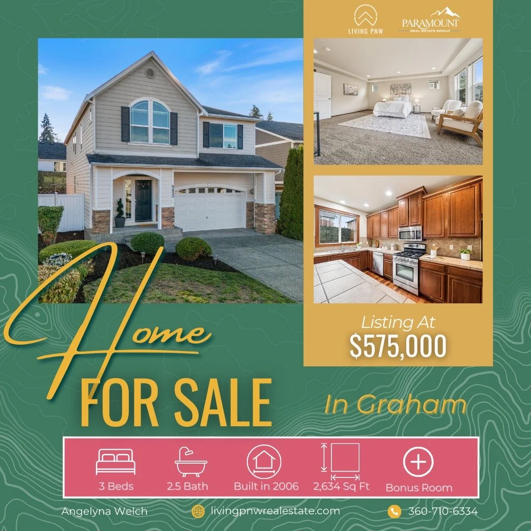 🏡 Just Listed in Graham!
Looking for space, comfort, and elegance? This beautifully maintained 3 bed, 2.5 bath, with bonus room checks every box! ✨

Step inside to a stunning kitchen with a large island, gas range, and stainless appliances, plus a w