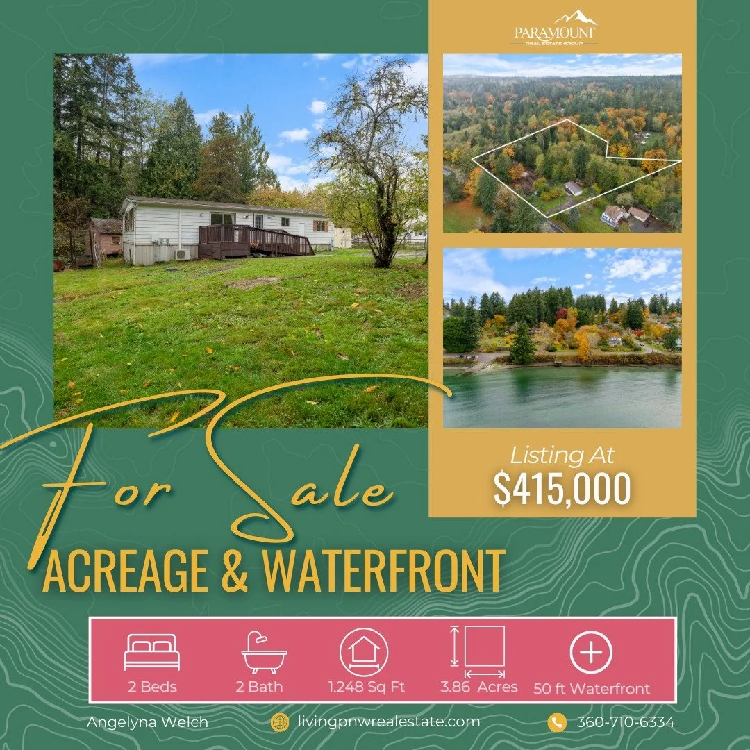 🌲 Acreage + Waterfront Lifestyle in One Rare Offering 🌊
Looking for space, privacy, AND your own slice of beach life? This unique property gives you two parcels&mdash;acreage living plus a 50' waterfront/tideland parcel just blocks away!
✨ Property