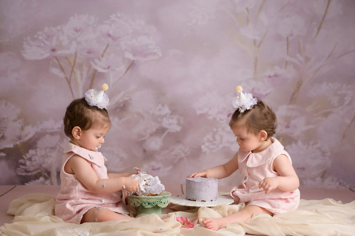 Cakesmash za dvojčke - rojstnodnevno fotografiranje