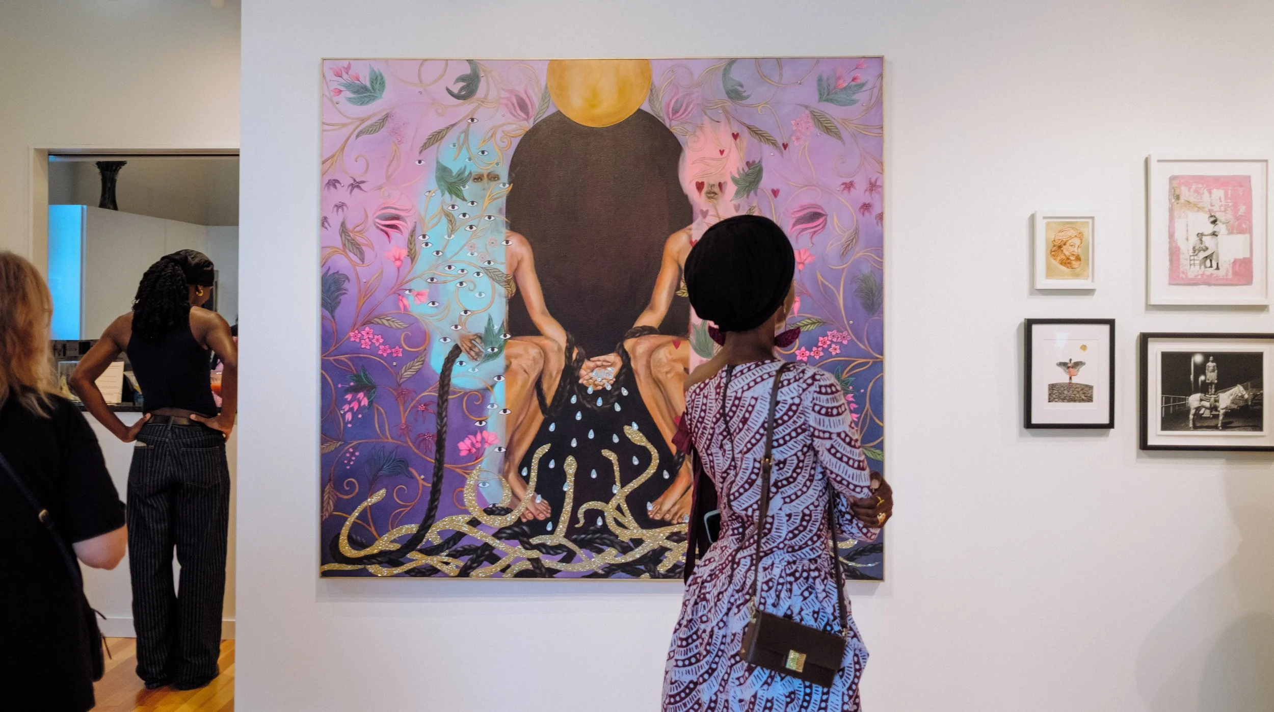 Person viewing artwork