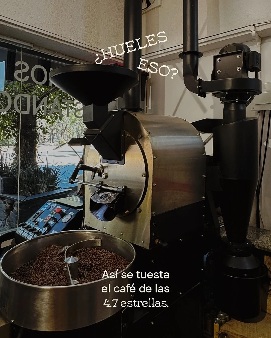 No, no es magia. Es el proceso que nos hace diferentes.
Cuando nos visitas, tienes la suerte de oler ese momento exacto en que el grano se convierte en arte. Desliza para ver cómo logramos ese aroma que “desdobla la realidad” (pal