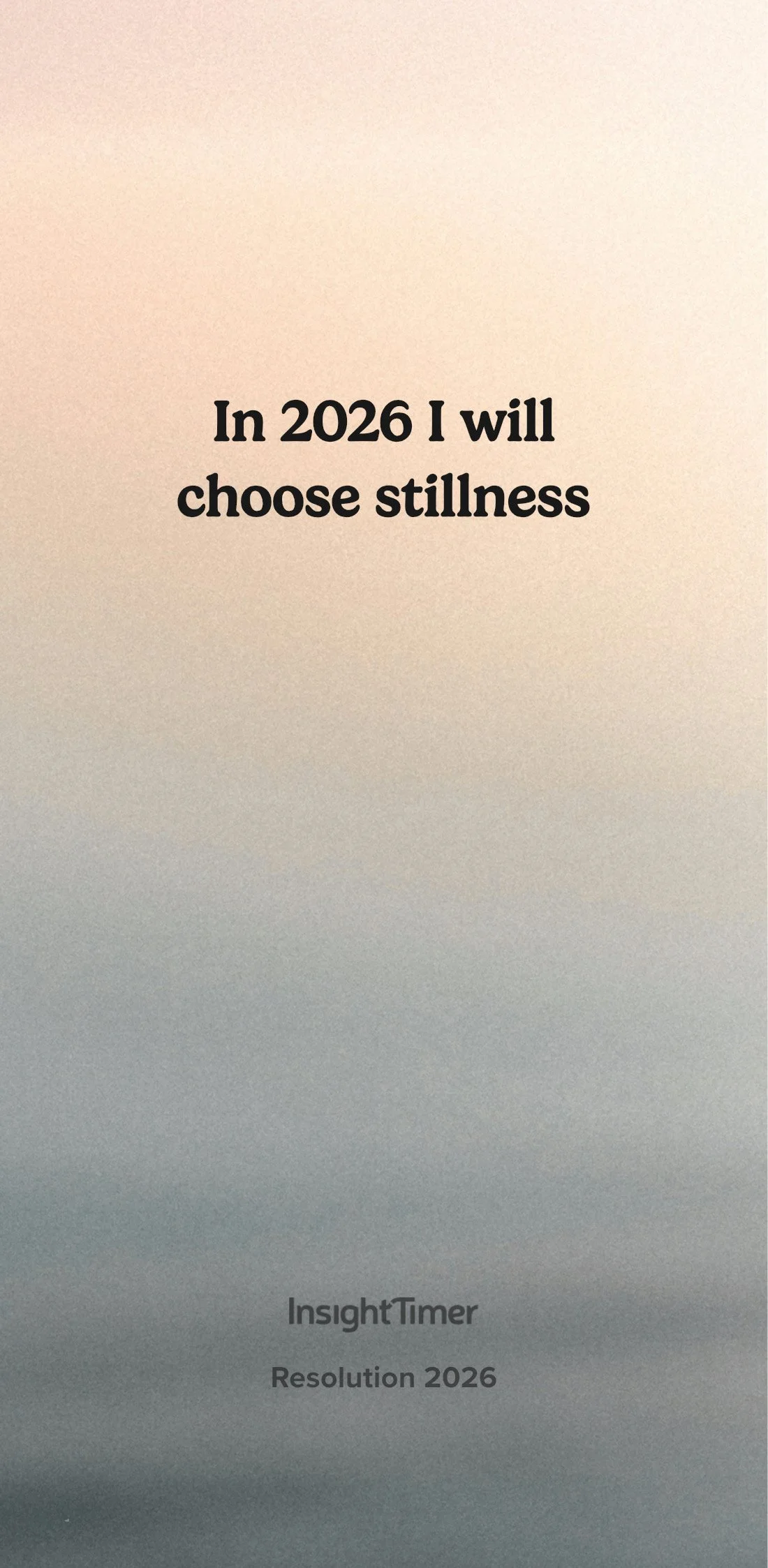 In 2026, I choose stillness