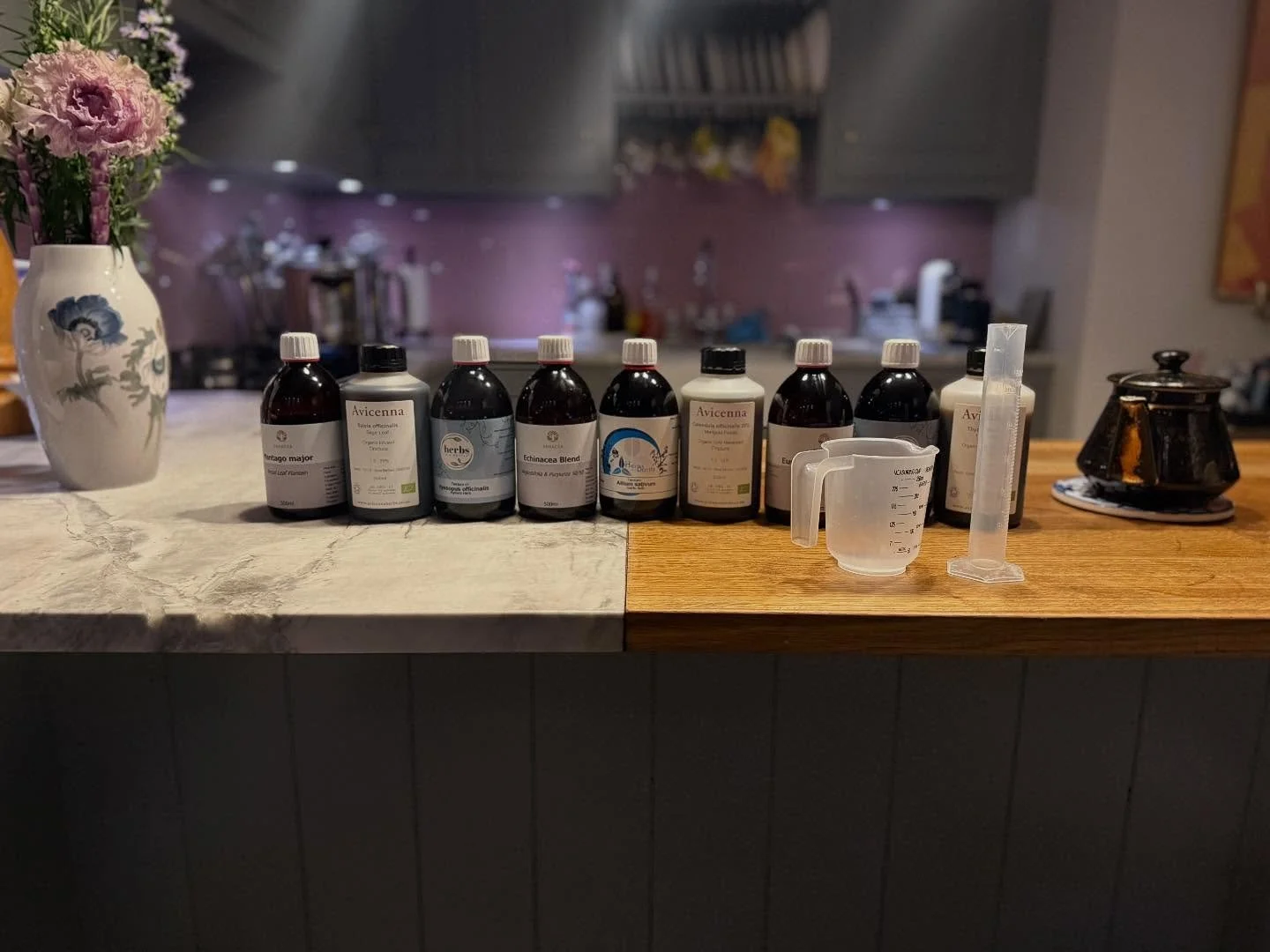 This week I&rsquo;ve been mainly making immune tonics. There are lots of coughs, colds and sore throats going around at the moment, so I&rsquo;m choosing  herbs like echinacea and garlic to boost the immune system, eyebright and plantain to support t