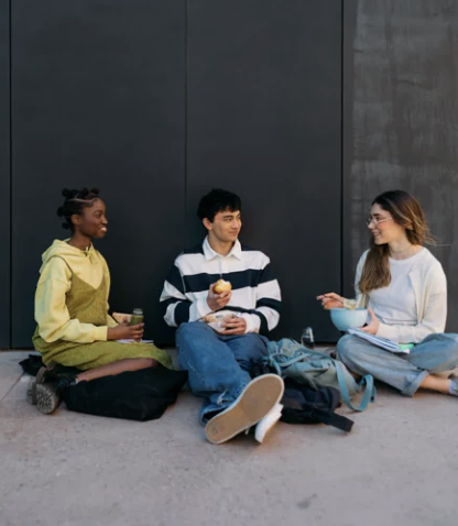 Teens in school