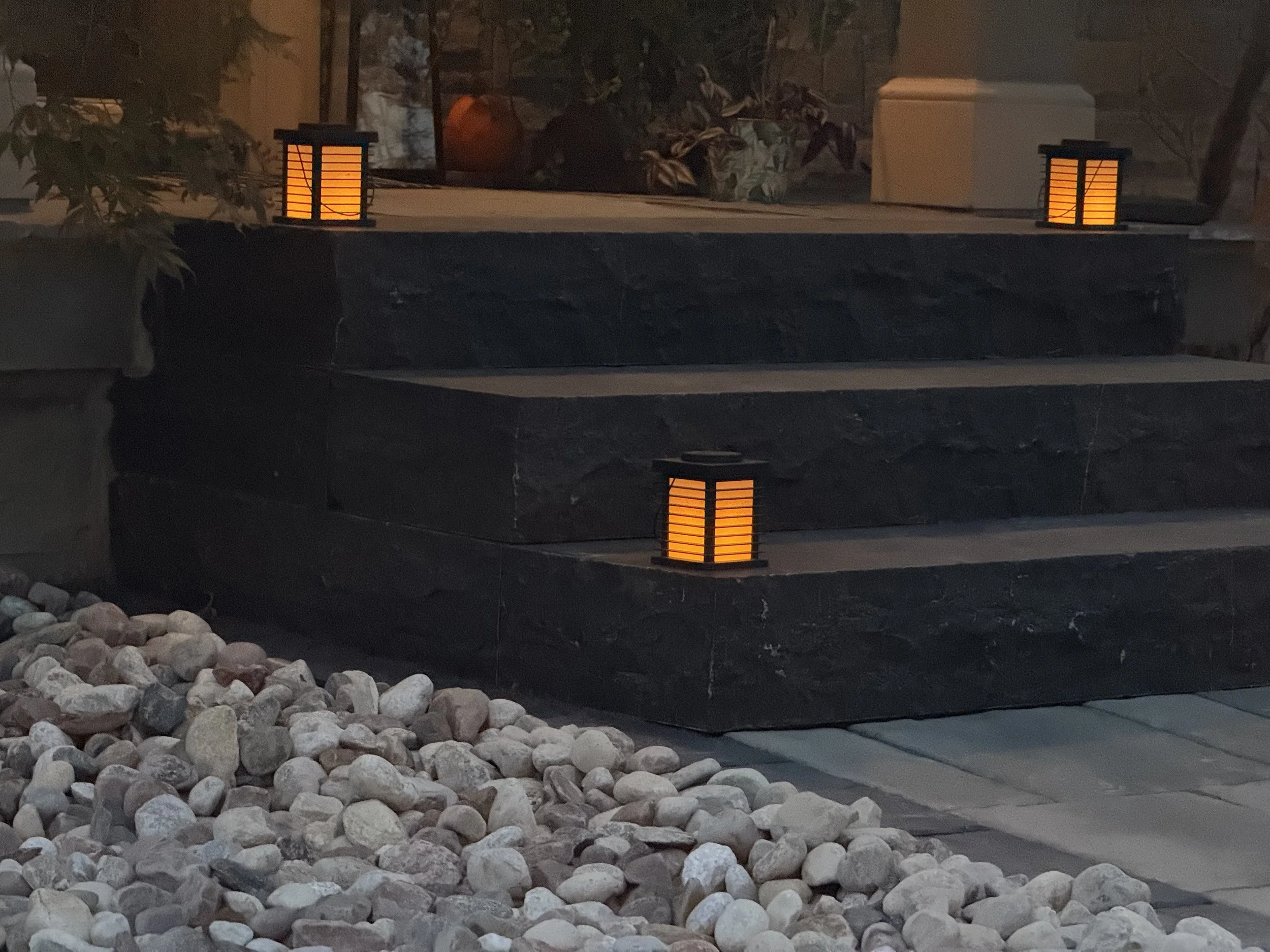 GreenHouse Install of Banas Antique Black Steps fr front entrance in Etobicoke