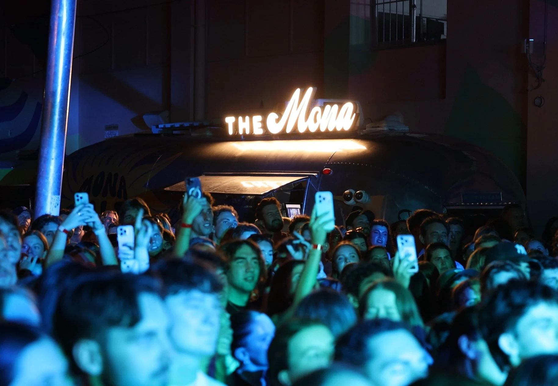 Event videographer filming live music performance, Northern Beaches Sydney.