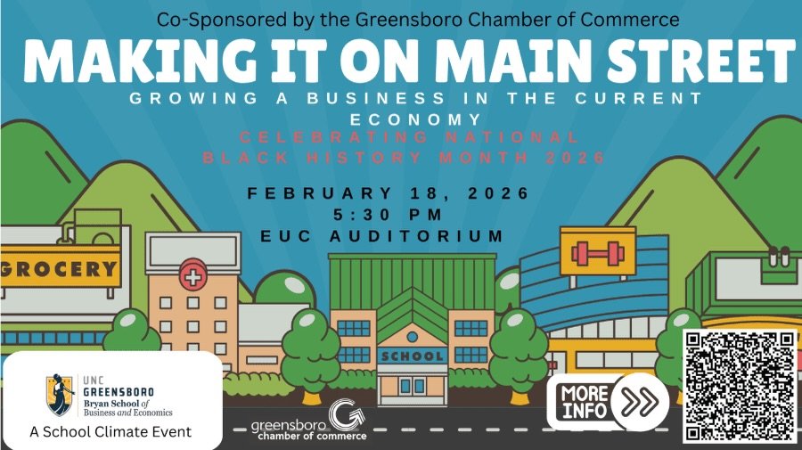 This is a great opportunity to network and be part of the conversation shaping what&rsquo;s next. 

The Bryan School&rsquo;s Climate Committee is hosting &ldquo;Making It On Main Street&rdquo; on February 18 at 5:30pm in the EUC Auditorium. This even