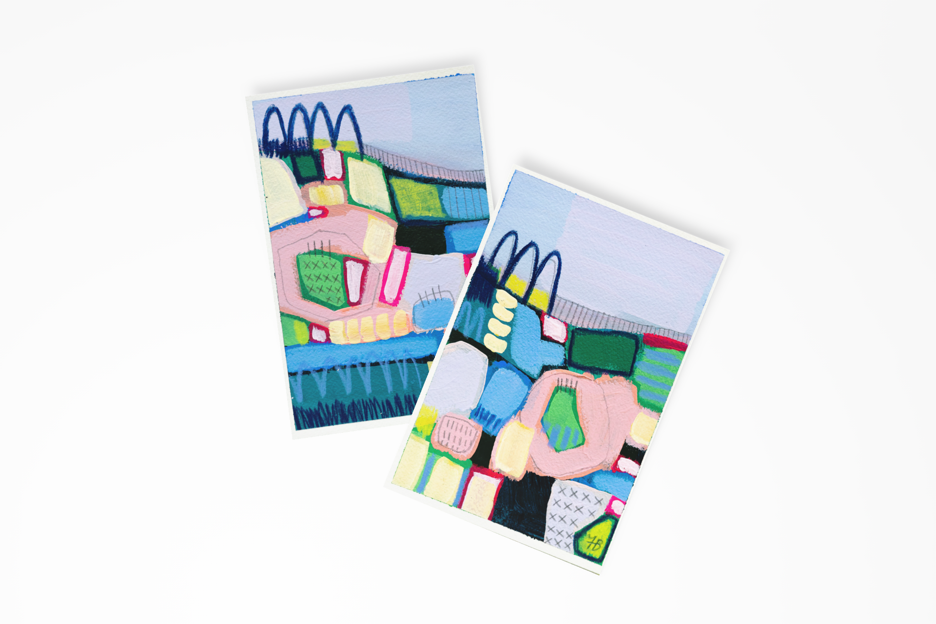 Rolling Hills 5x7" Paper Mini Pair