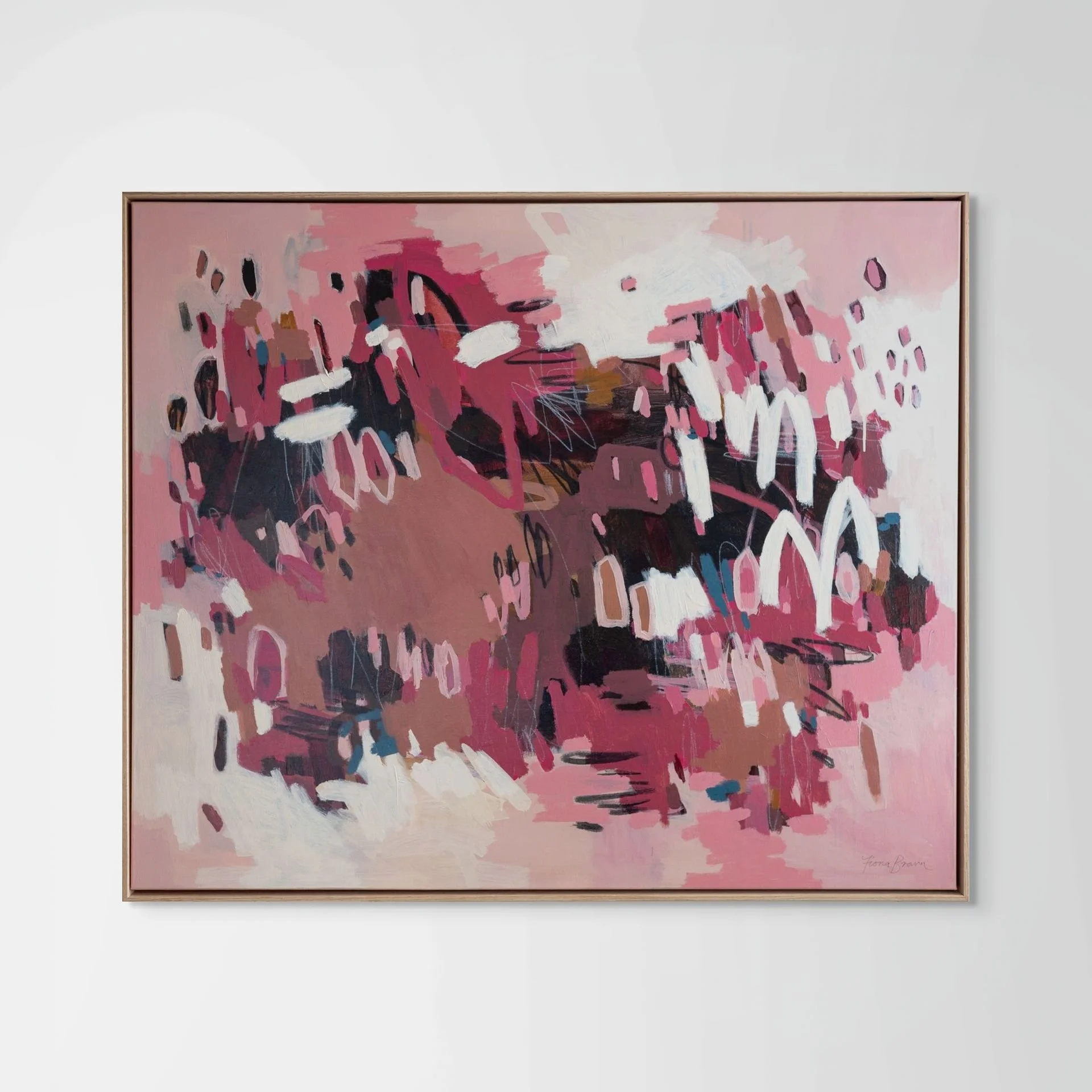 'Wait for It', 105x125cm (framed), Original mixed media on canvas