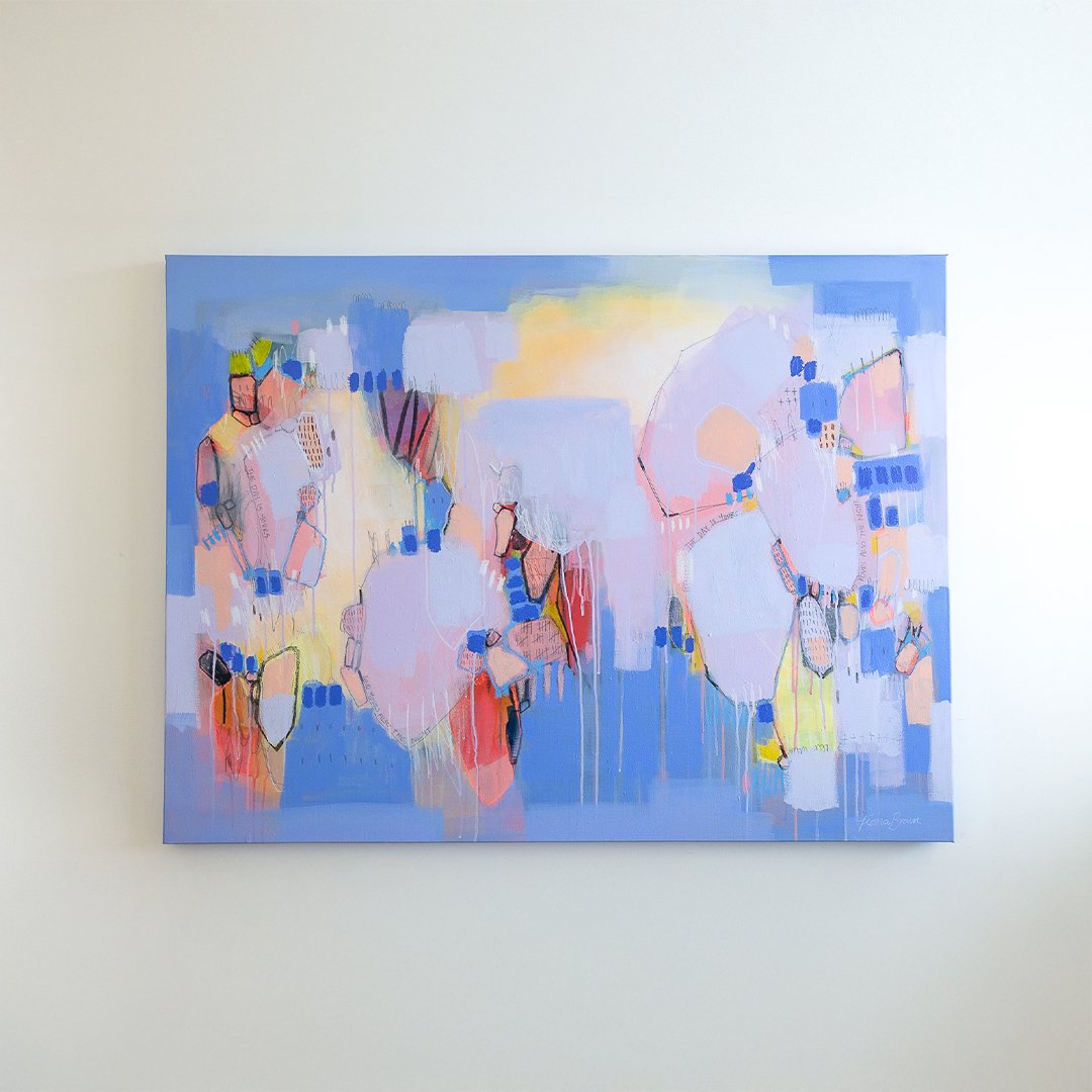 'The Day is Yours', Original mixed media on canvas, 91cmx101cm (36"x40")