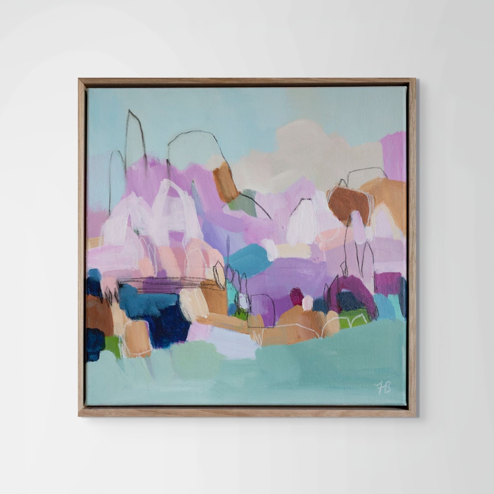 Wandering No.2 44x44cm" (Framed)