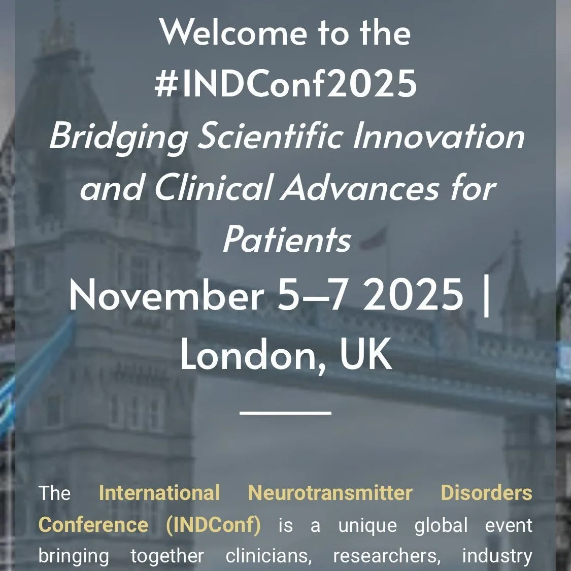 🎉 It&rsquo;s Conference Week! 🎉

The DTDS Foundation is proud to be a charity partner for #INDConf2025 &mdash; a global gathering focused on innovation and progress in neurodevelopmental disorders. 

This year, we&rsquo;re especially excited to sha